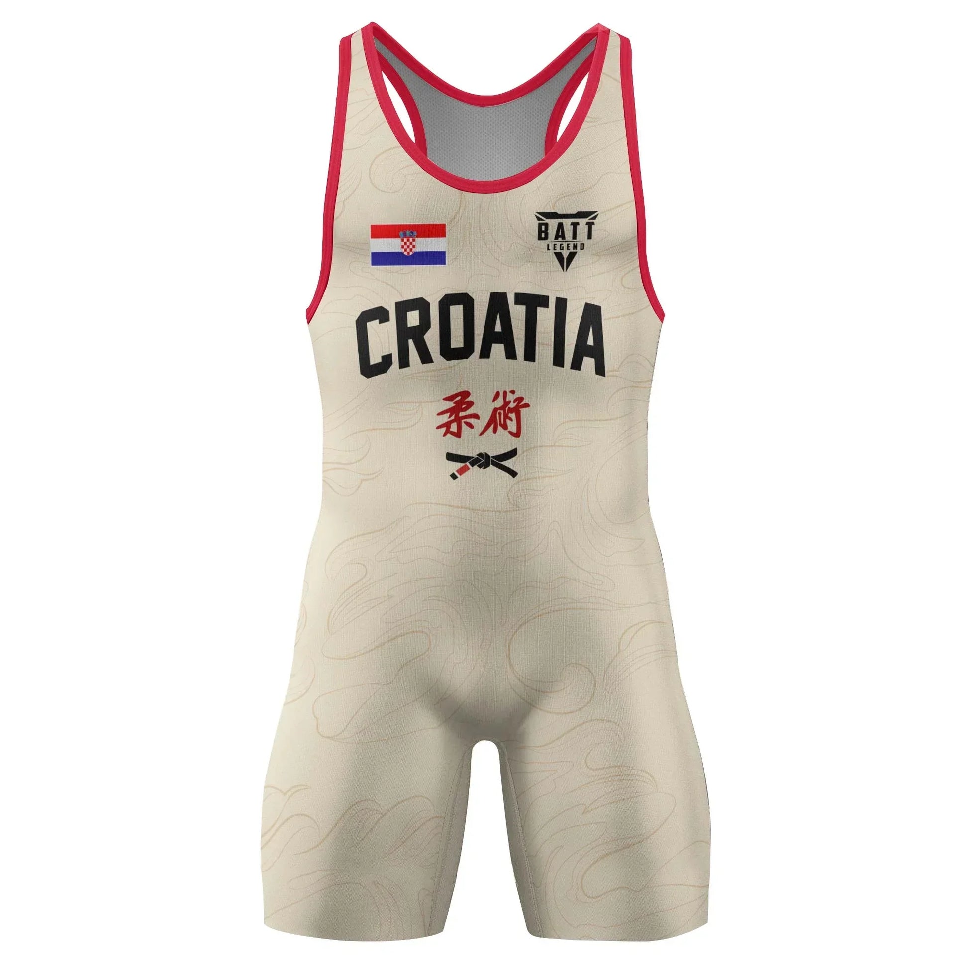 Crest of Croatia Wrestling Singlet