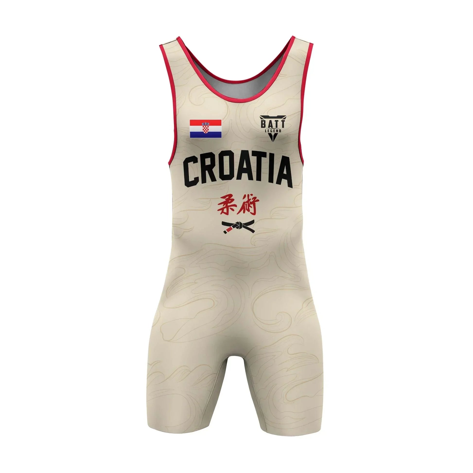 Crest of Croatia Wrestling Singlet