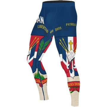 Crest of Dominican Republic Men's Compression Leggings