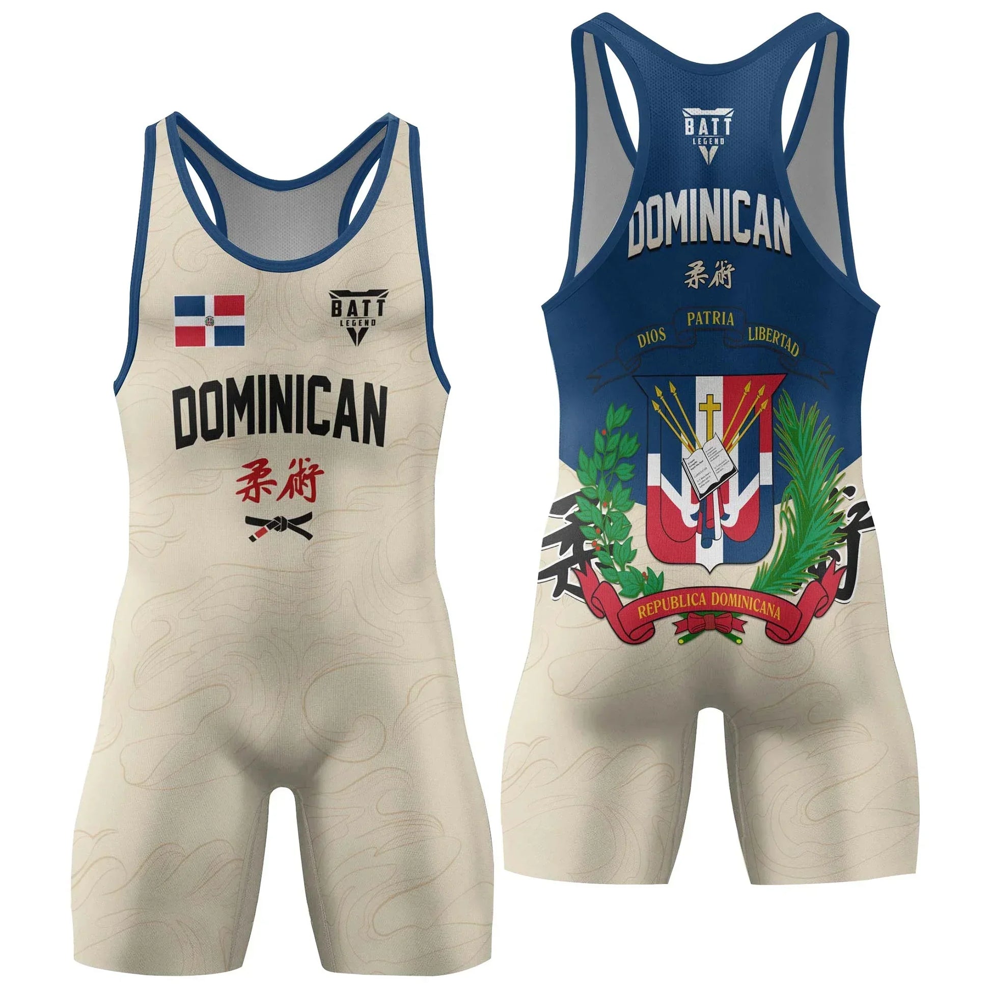 Crest of Dominican Republic Wrestling Singlet