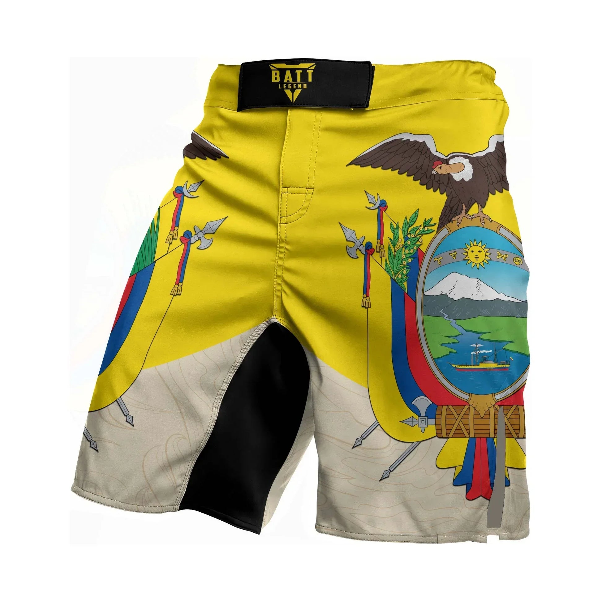 Crest of Ecuador Fight Shorts