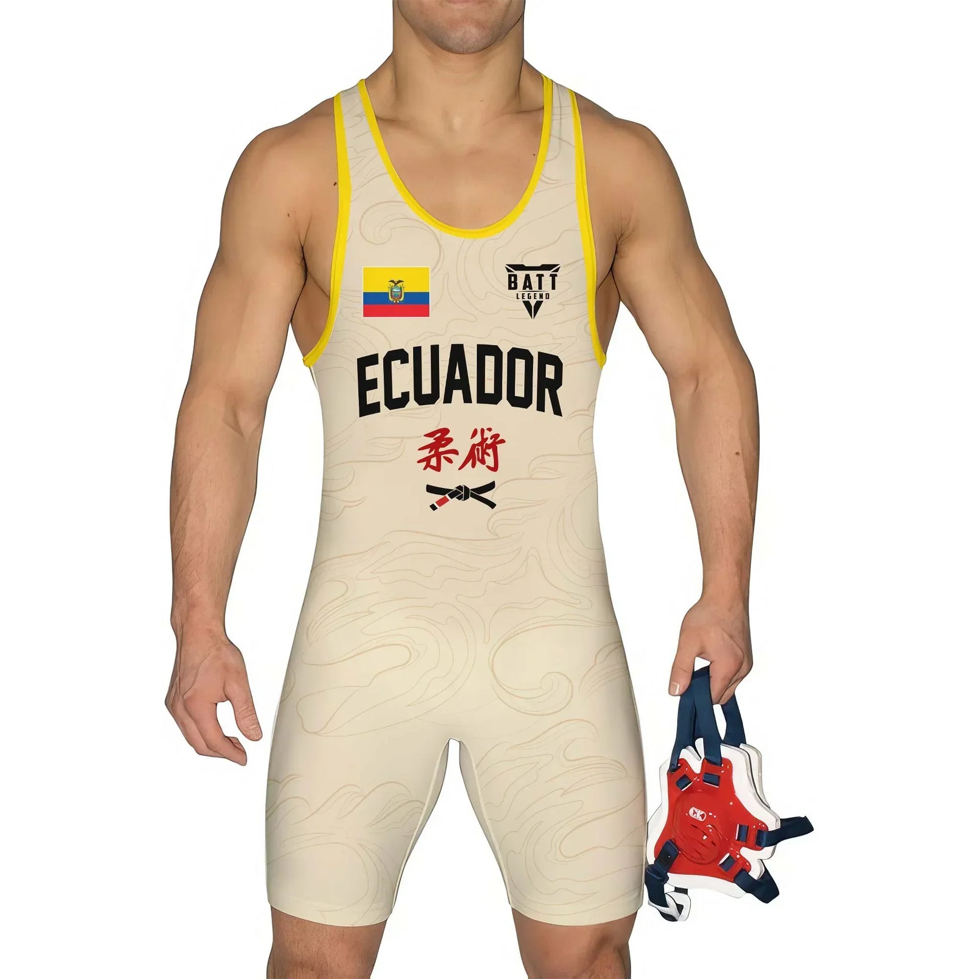 Crest of Ecuador Wrestling Singlet