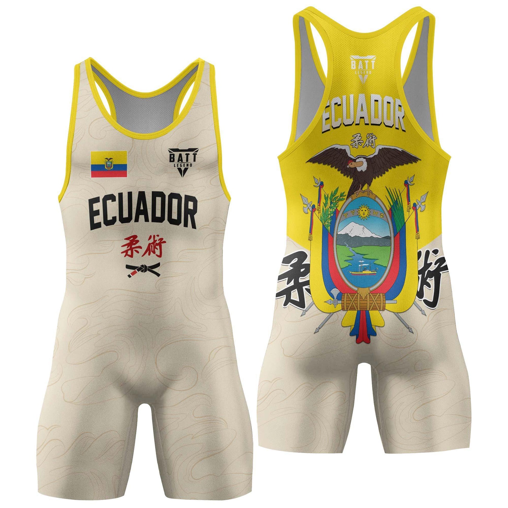 Crest of Ecuador Wrestling Singlet