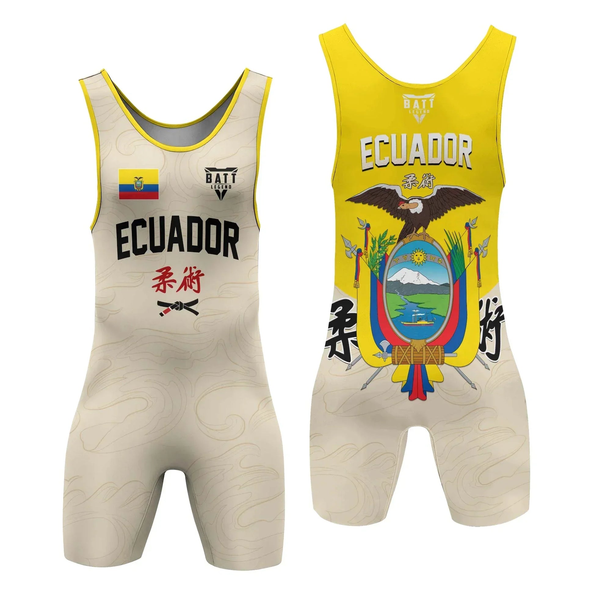 Crest of Ecuador Wrestling Singlet