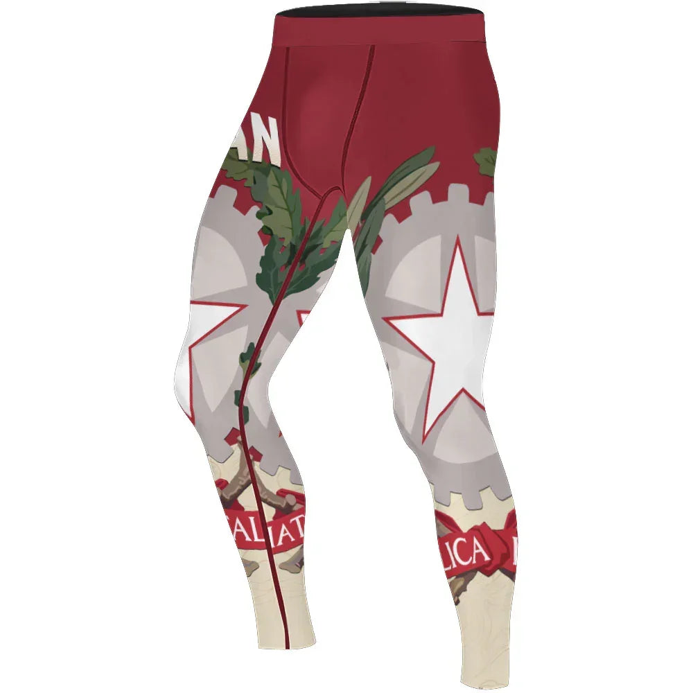 Crest of Italia Men's Compression Leggings