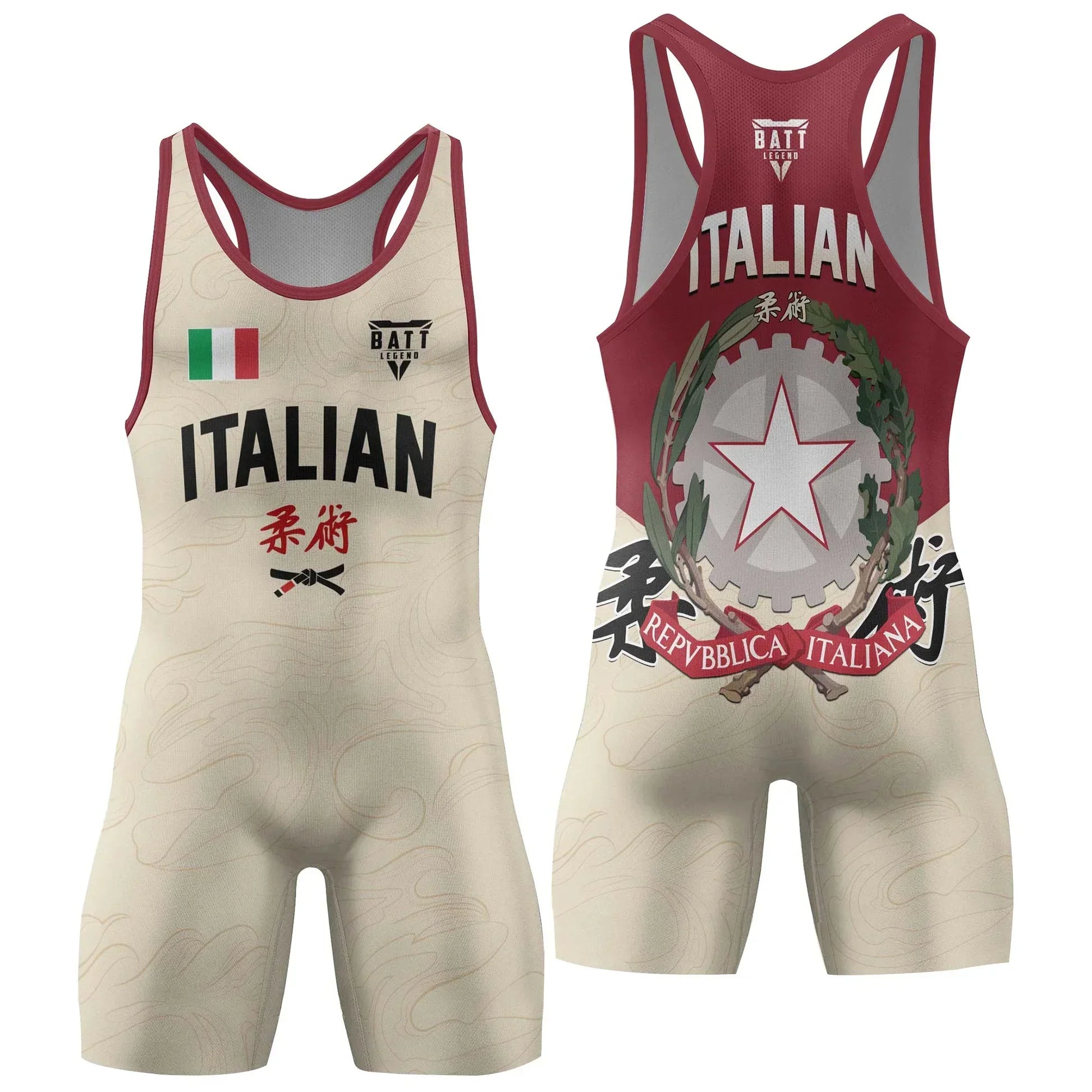 Crest of Italia Wrestling Singlet