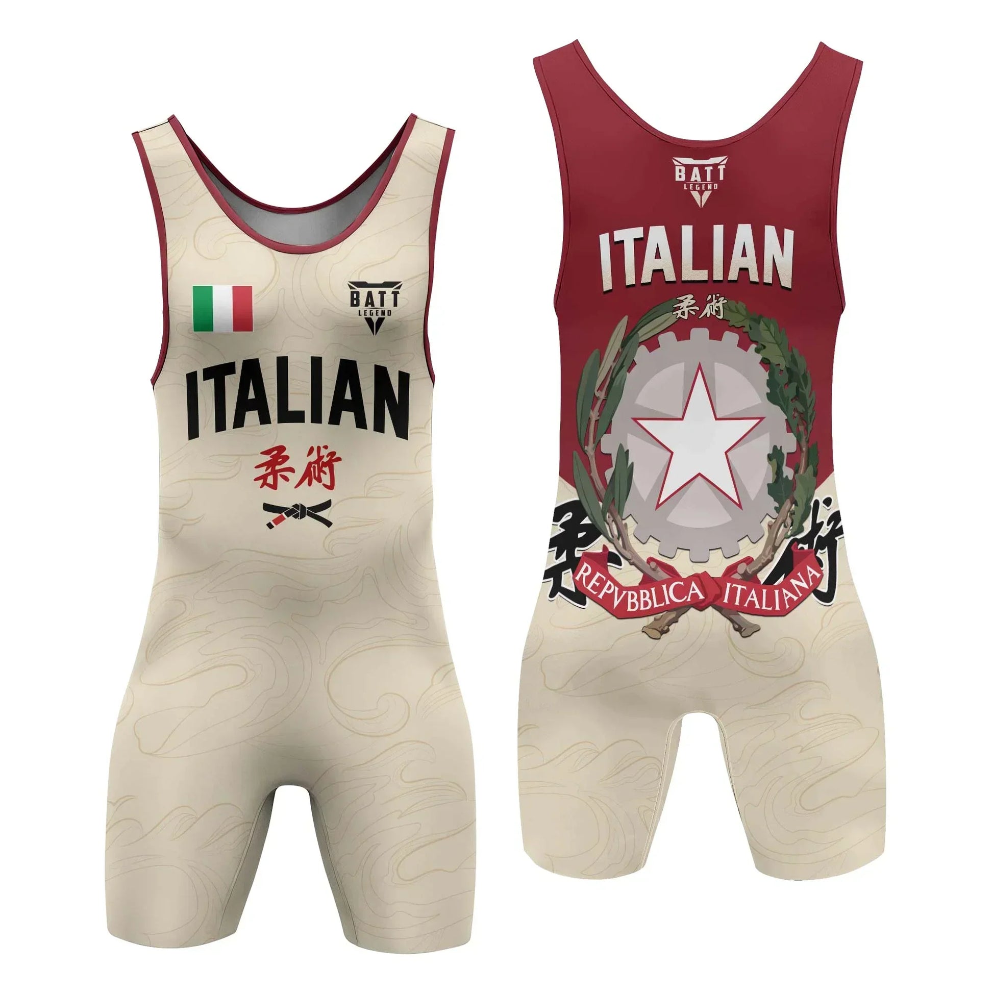 Crest of Italia Wrestling Singlet