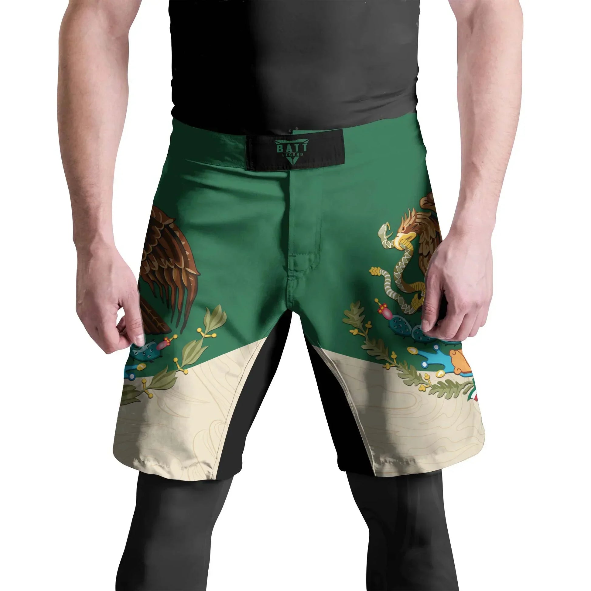 Crest of Mexico Fight Shorts