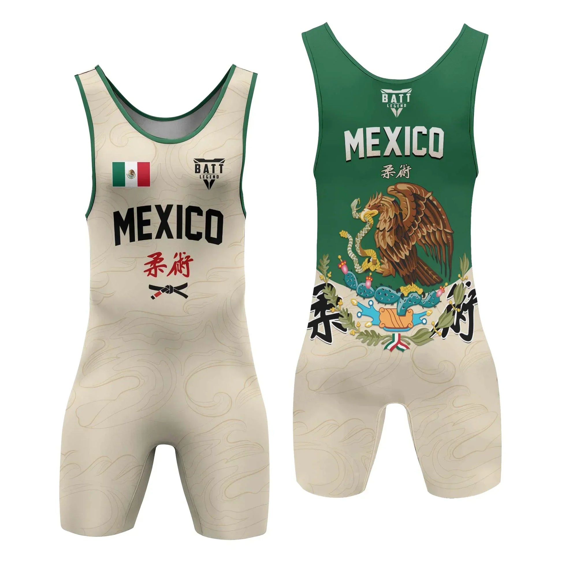 Crest of Mexico Wrestling Singlet