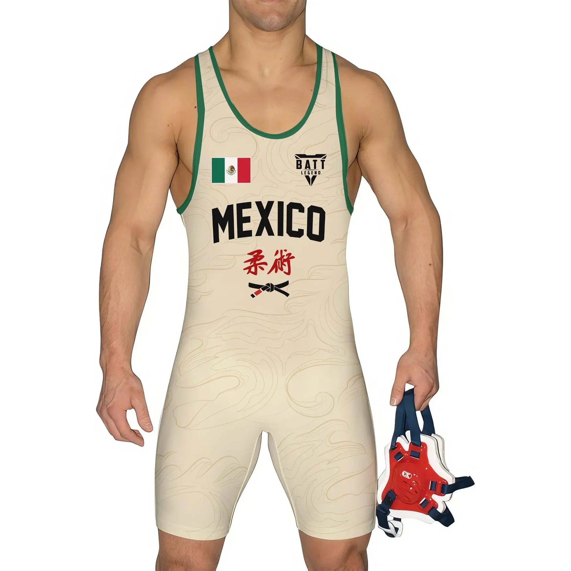 Crest of Mexico Wrestling Singlet
