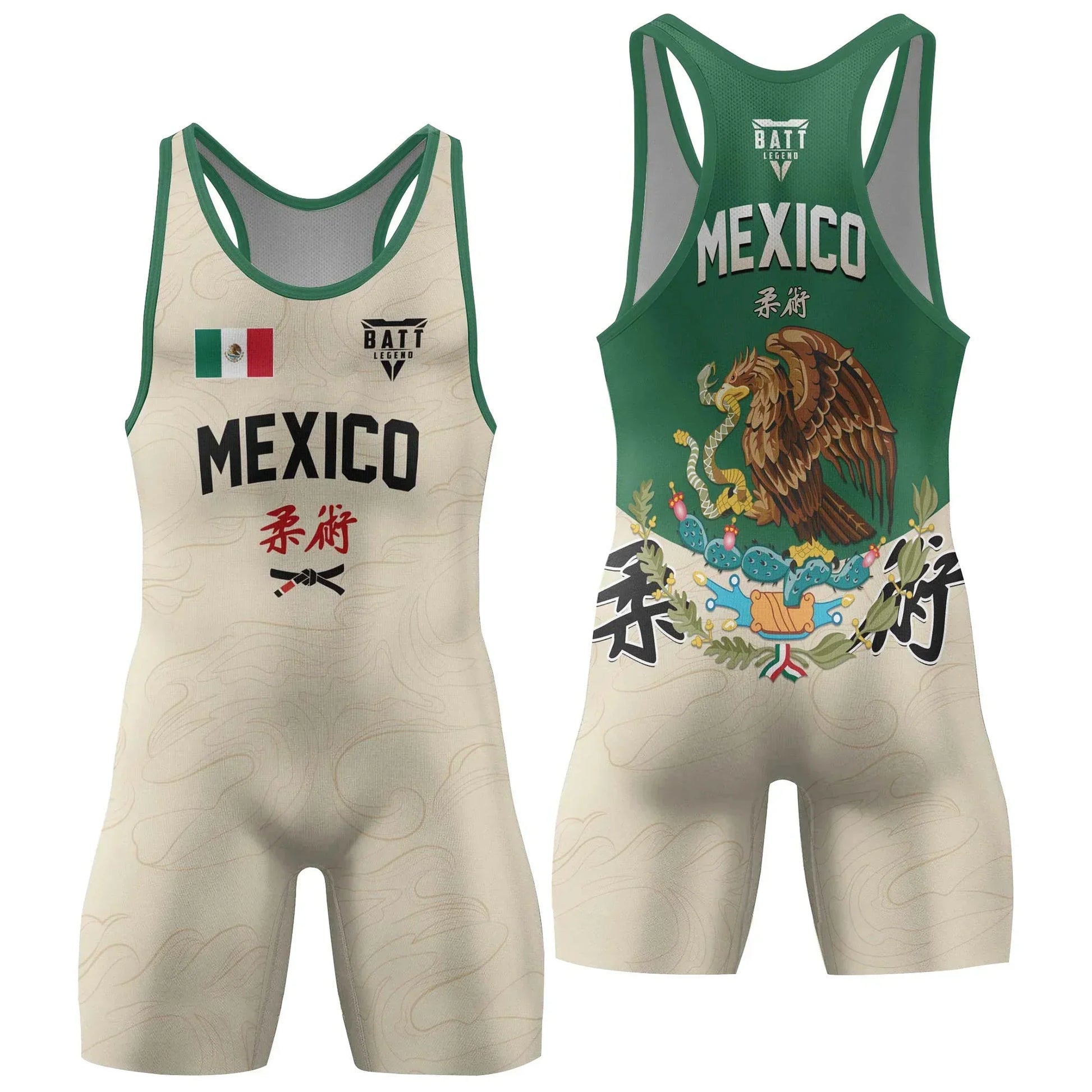 Crest of Mexico Wrestling Singlet