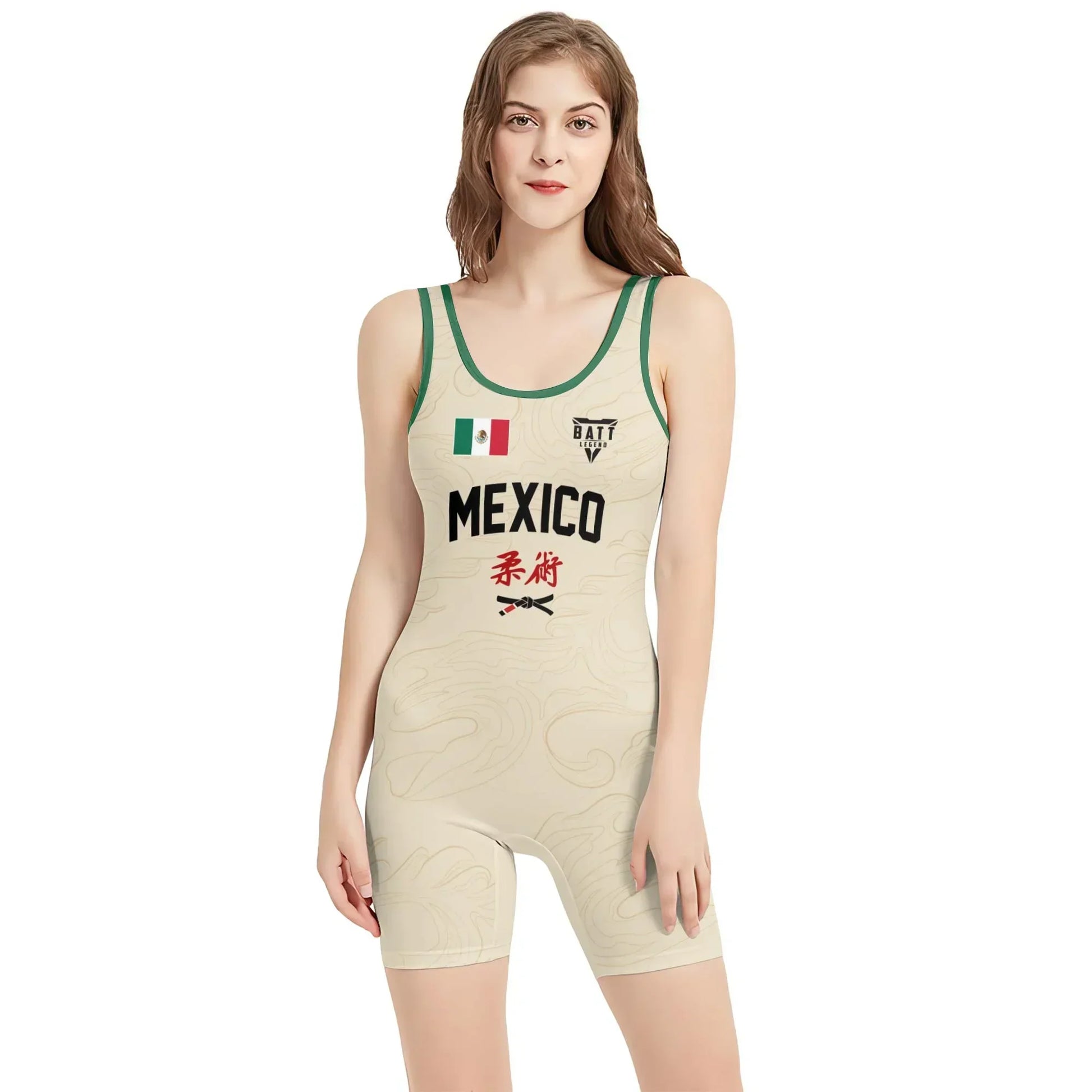 Crest of Mexico Wrestling Singlet