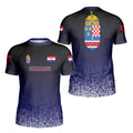 Croatia Halftone Kids Rash Guard