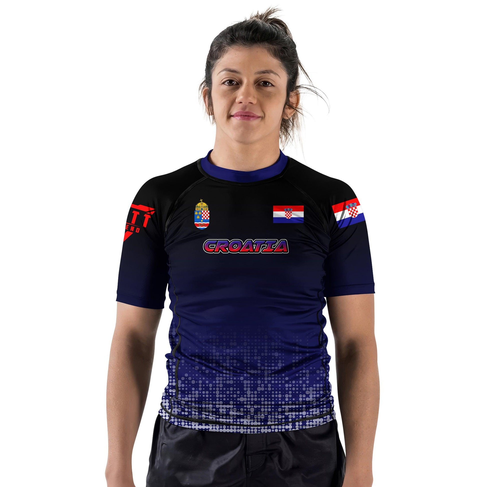 Croatia Halftone Rash Guard
