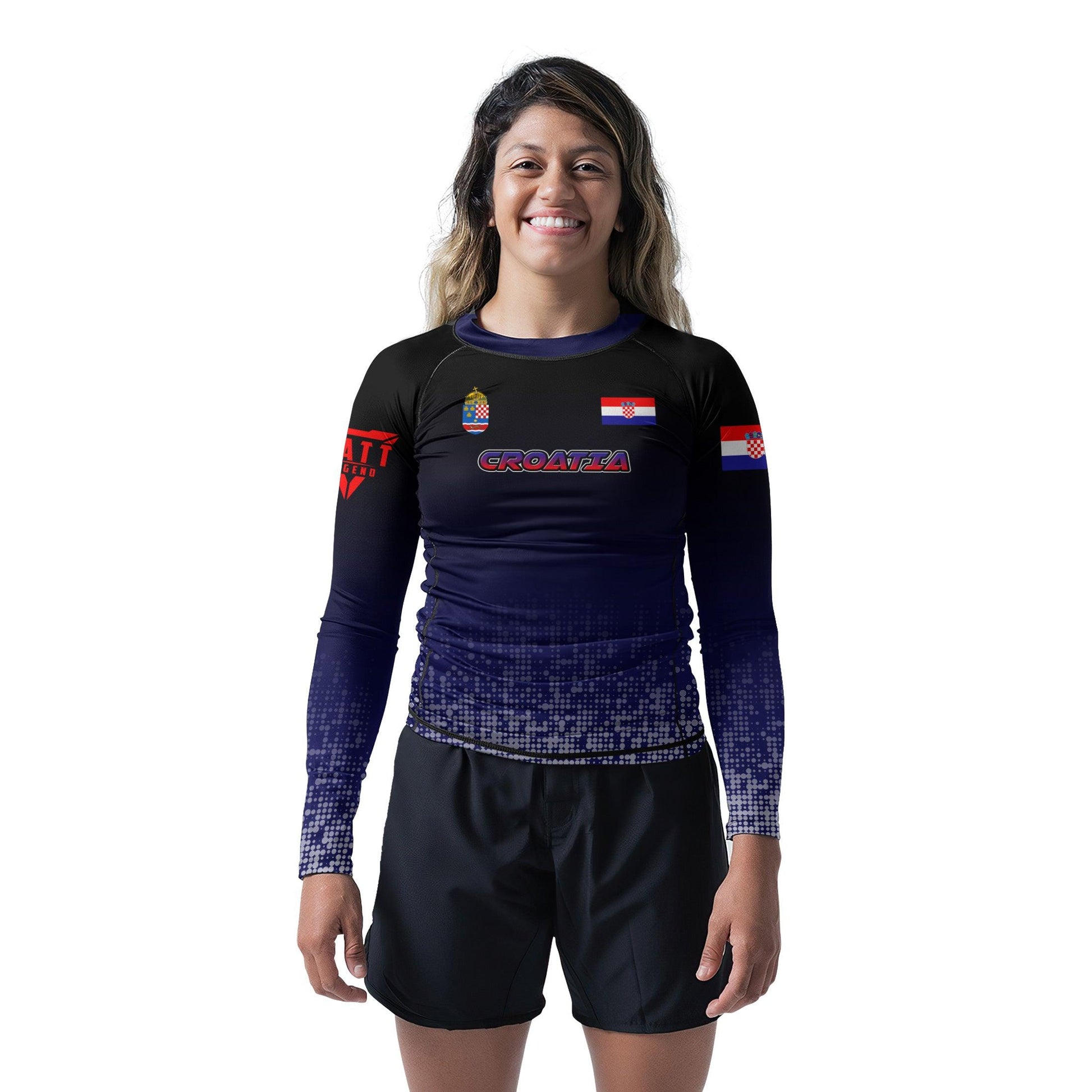 Croatia Halftone Rash Guard