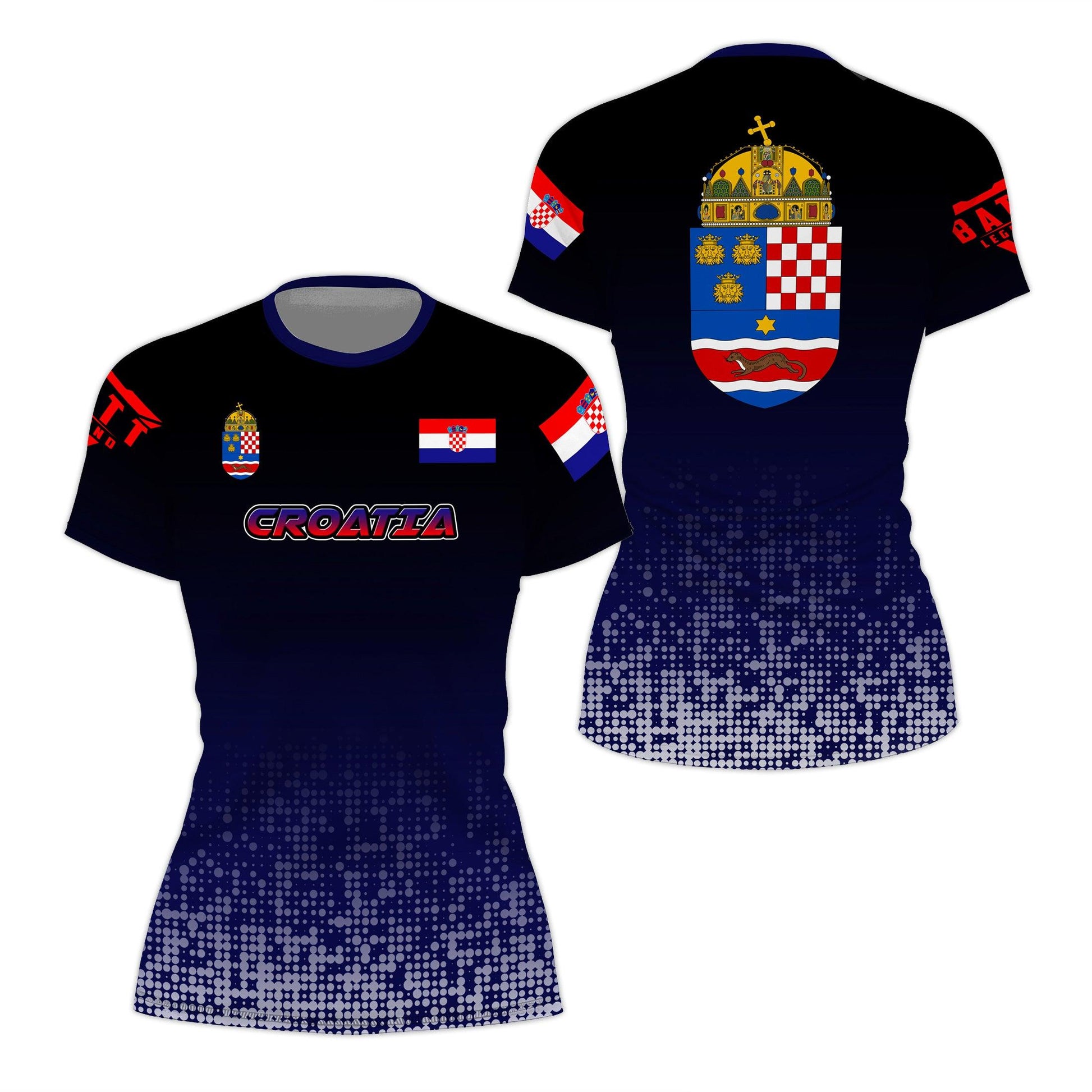 Croatia Halftone Rash Guard