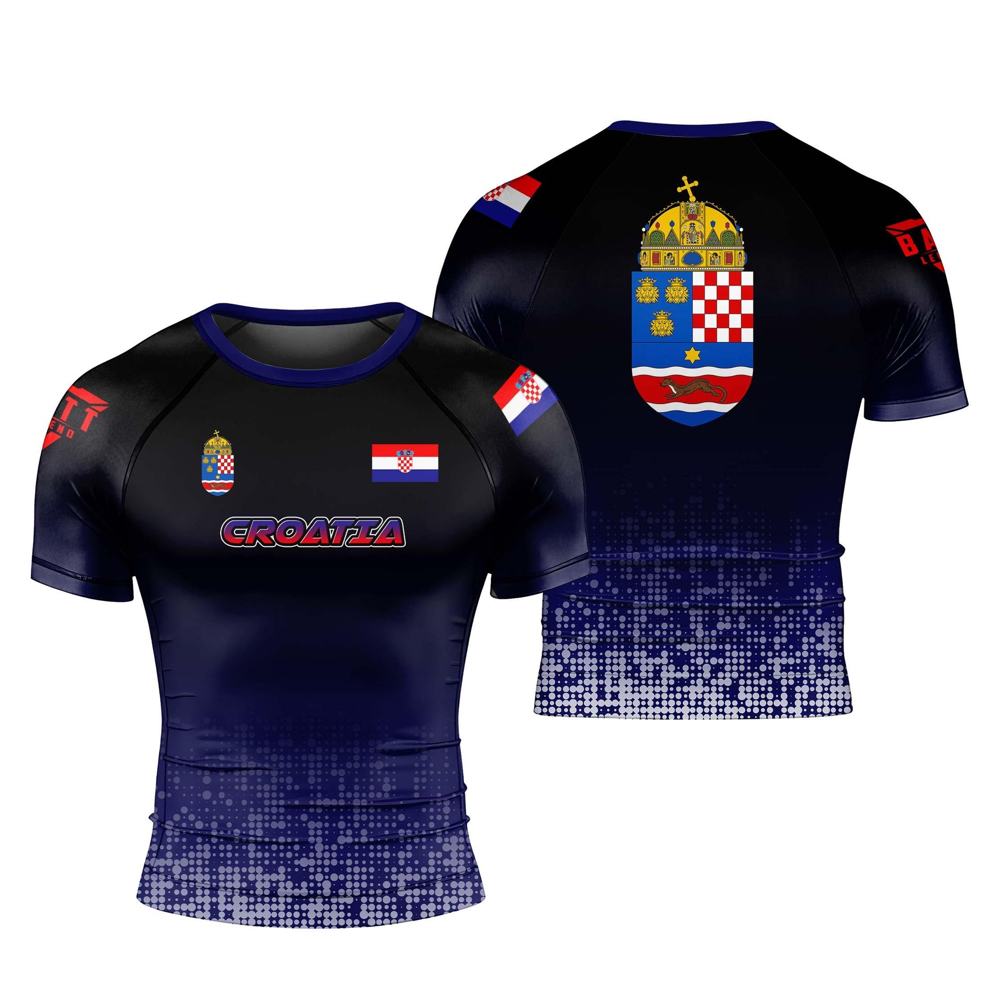 Croatia Halftone Rash Guard