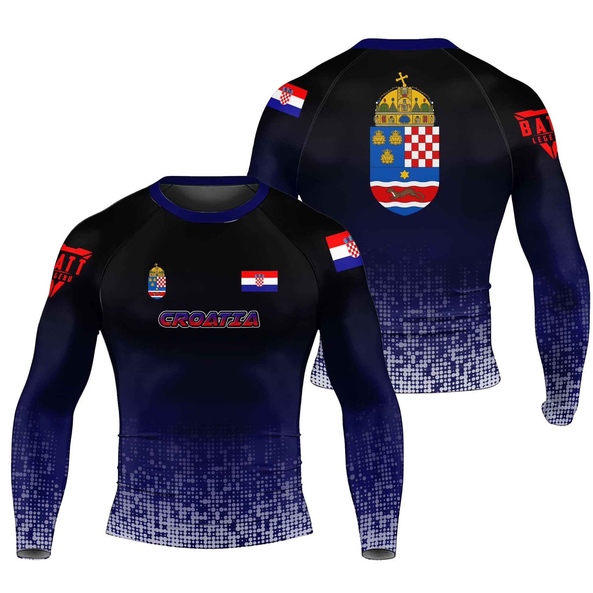 Croatia Halftone Rash Guard