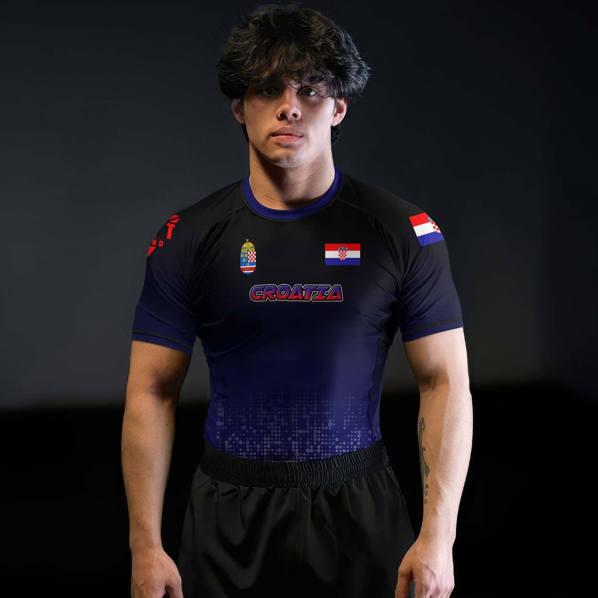 Croatia Halftone Rash Guard