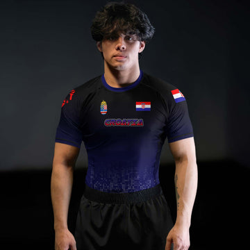 Croatia Halftone Rash Guard