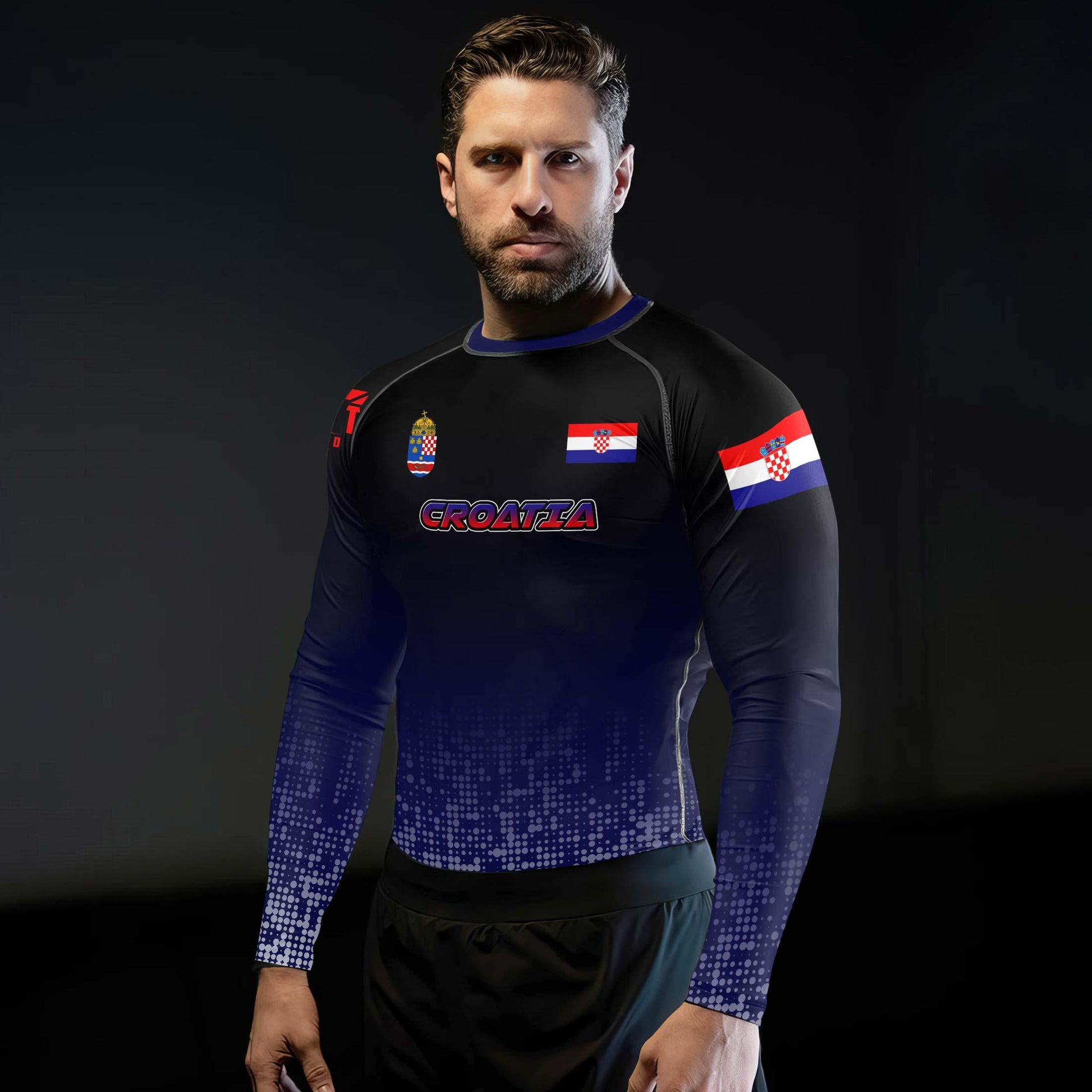 Croatia Halftone Rash Guard