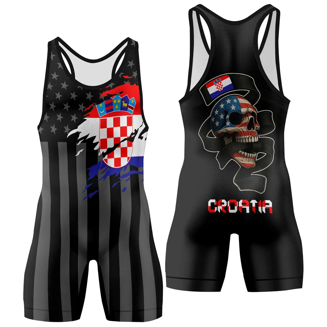 Croatia Phantom Division Wrestling Singlet