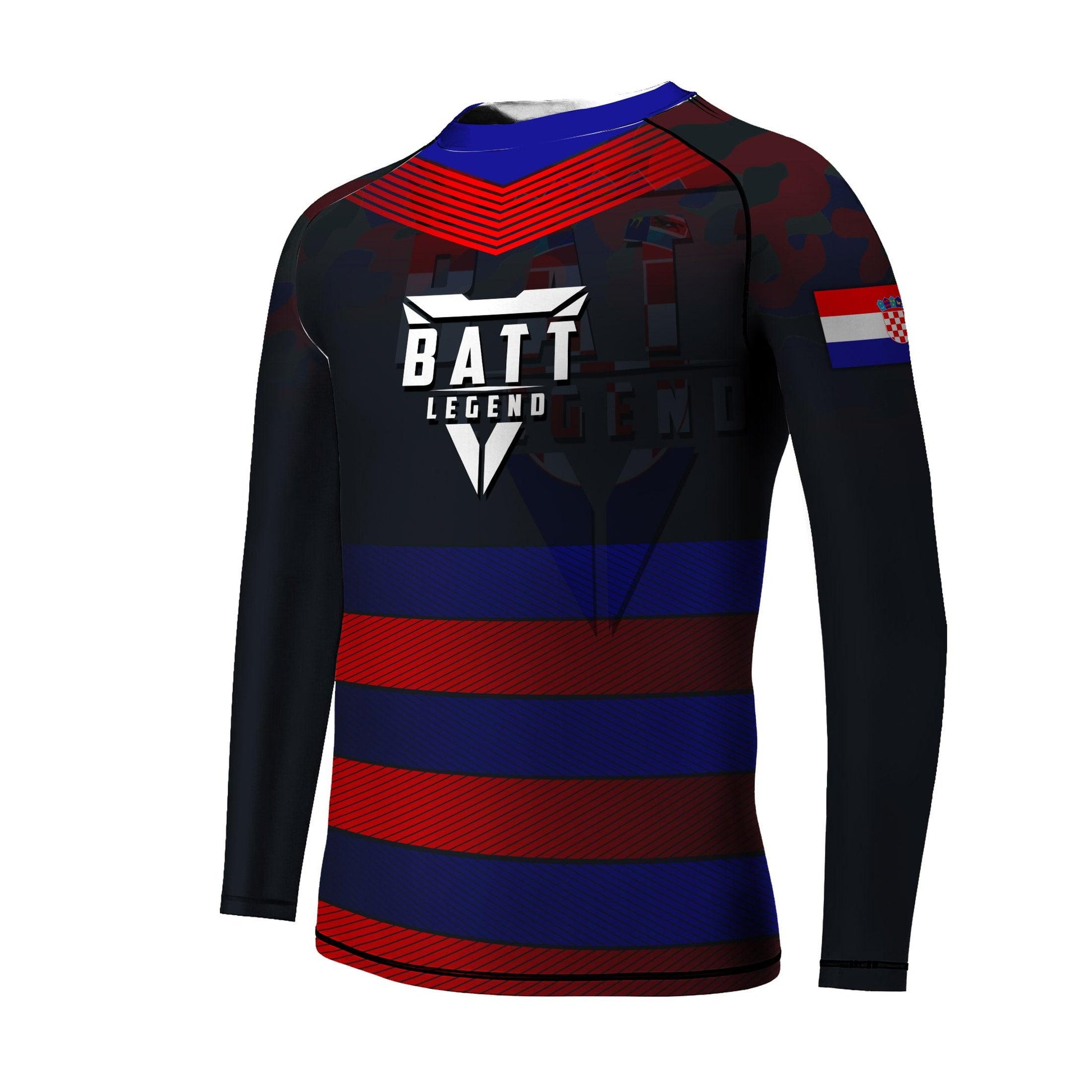 Croatia Skull Fighter Kids Rash Guard