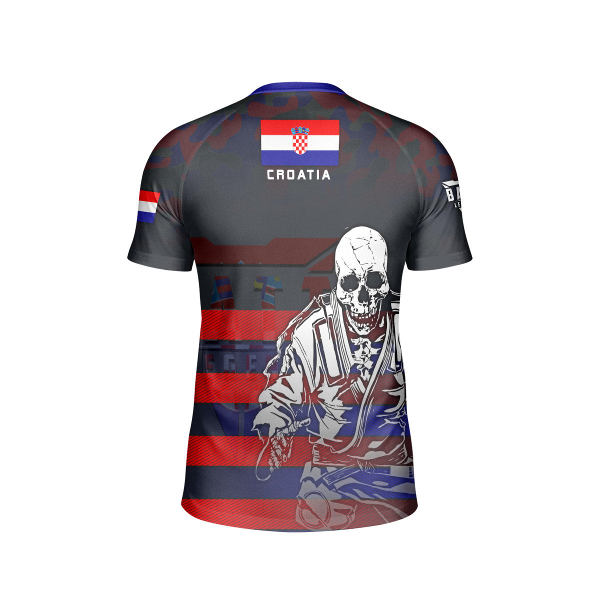 Croatia Skull Fighter Kids Rash Guard