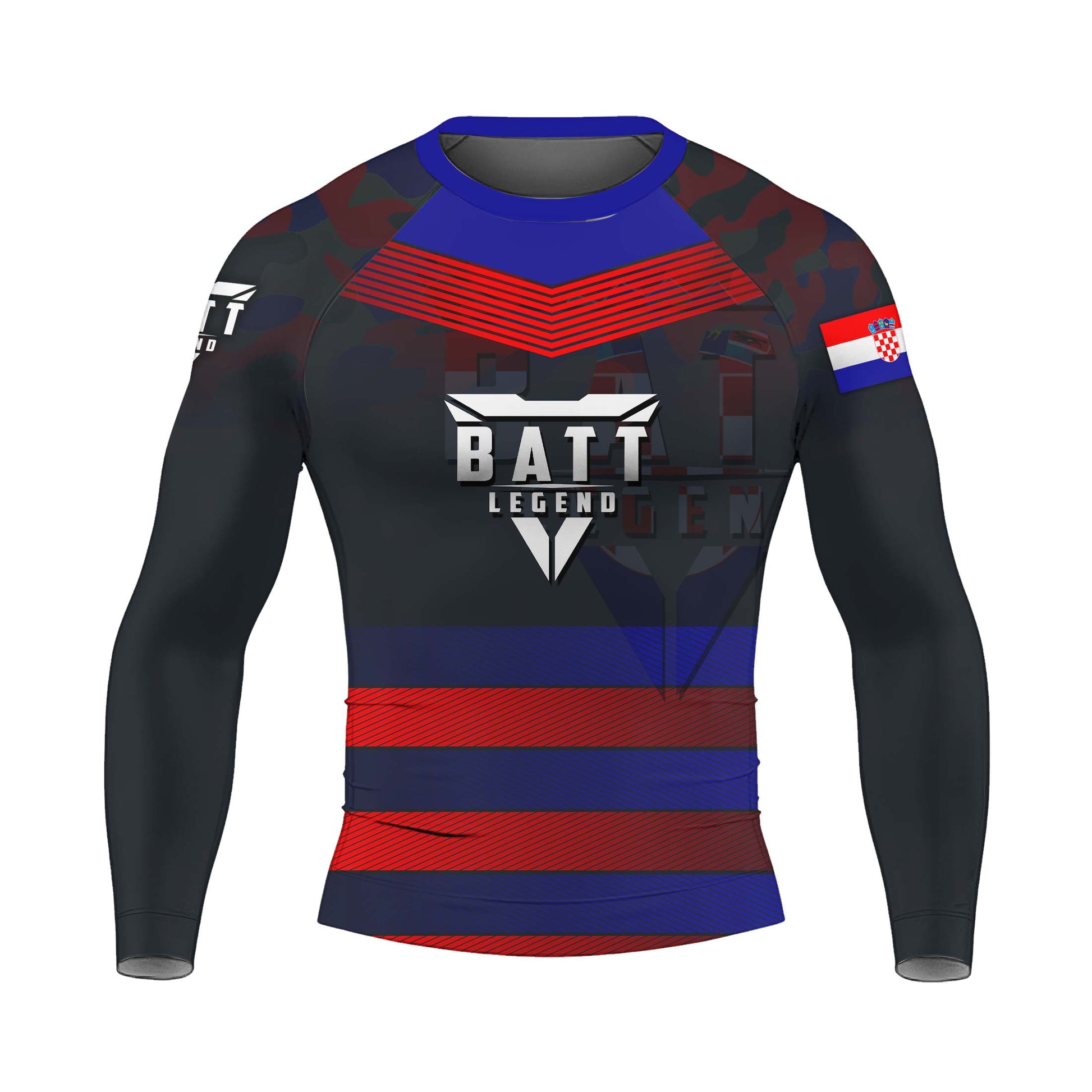 Croatia Skull Fighter Rash Guard