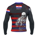Croatia Skull Fighter Rash Guard