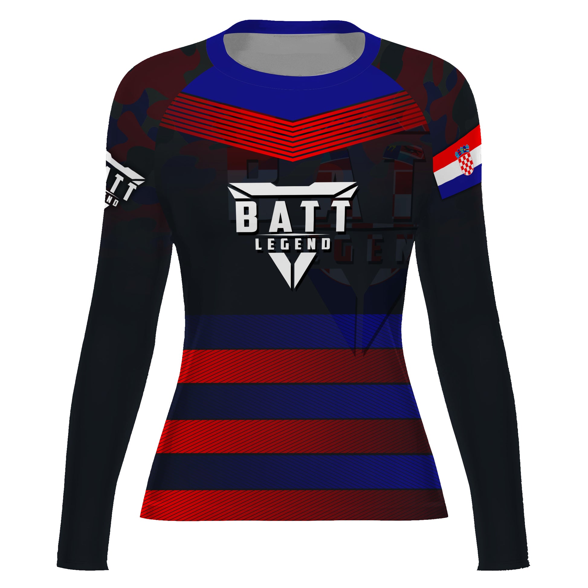 Croatia Skull Fighter Rash Guard