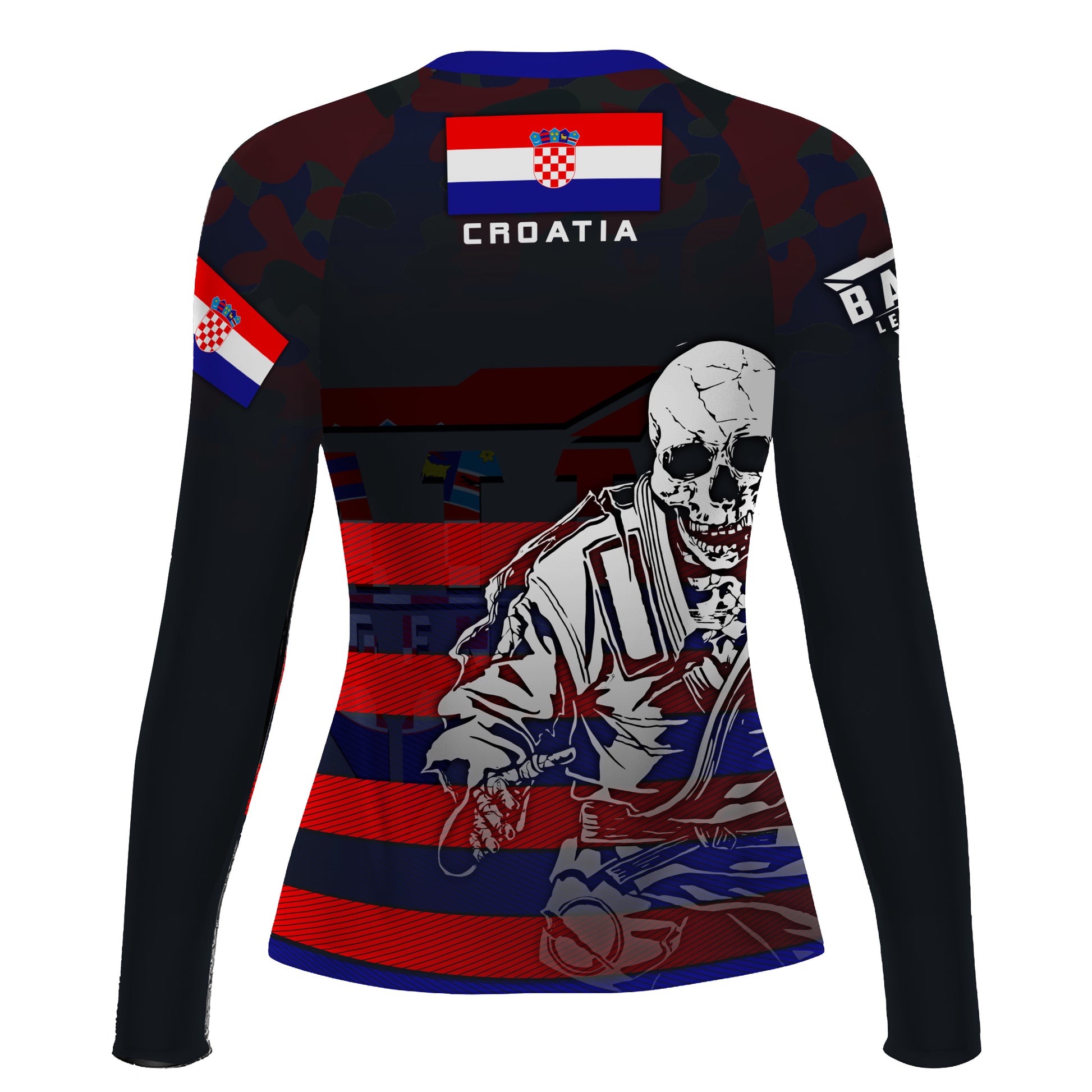 Croatia Skull Fighter Rash Guard