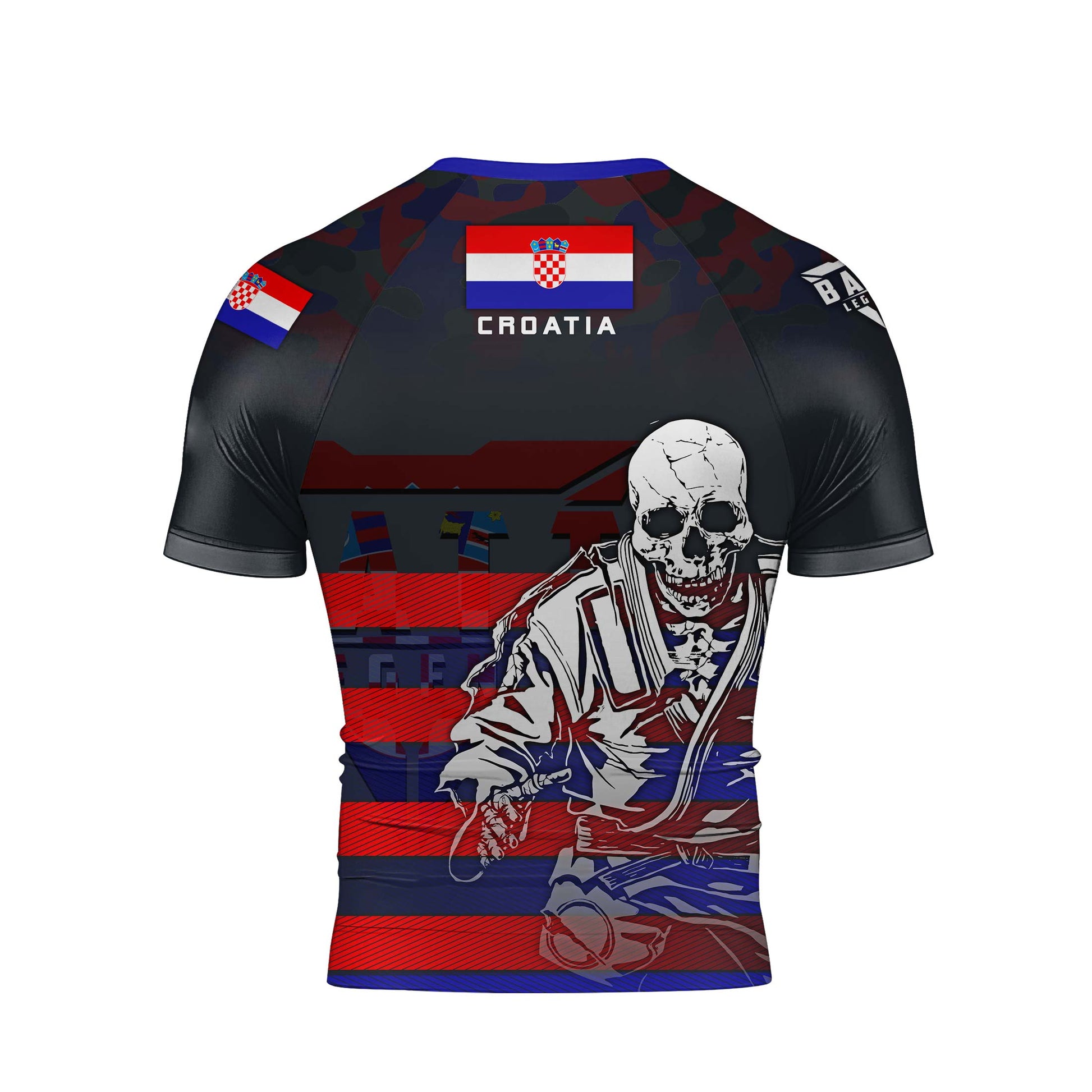 Croatia Skull Fighter Rash Guard