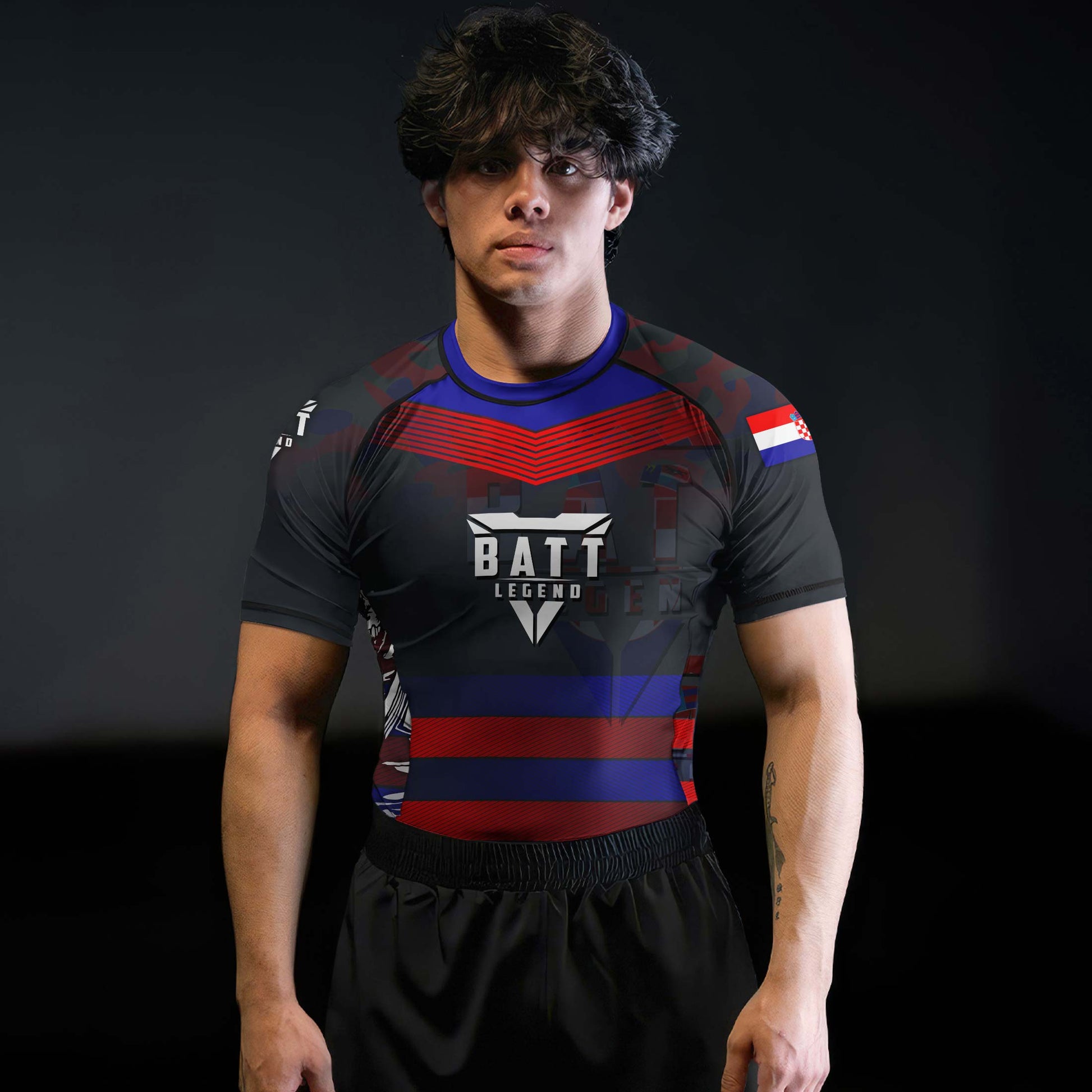 Croatia Skull Fighter Rash Guard