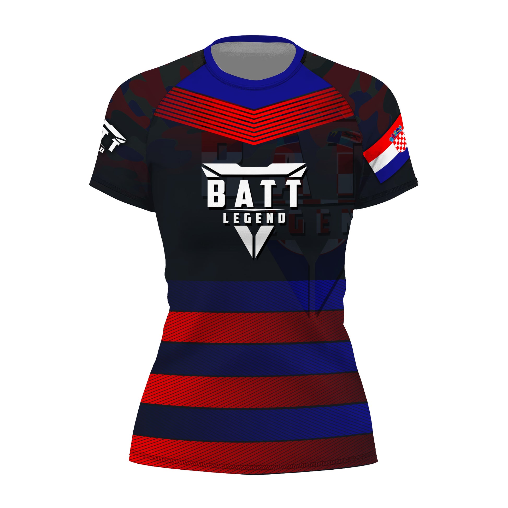 Croatia Skull Fighter Rash Guard