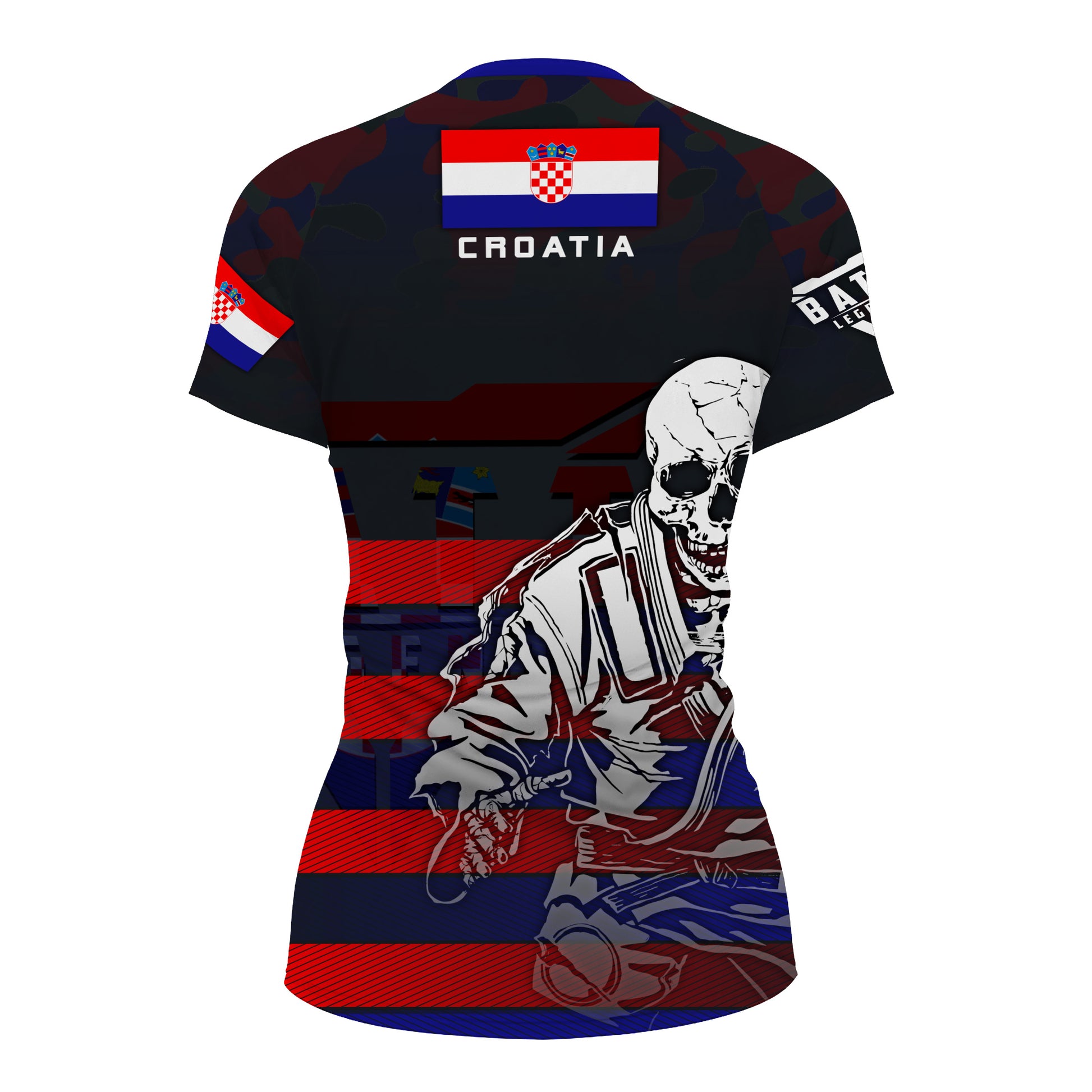 Croatia Skull Fighter Rash Guard