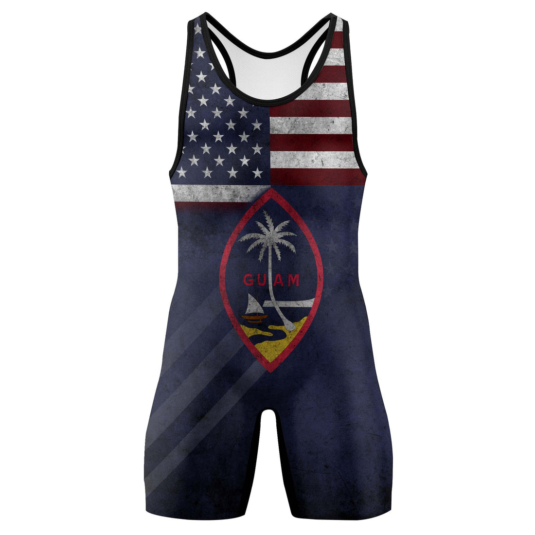 Custom Guam Blue Wrestling Singlet