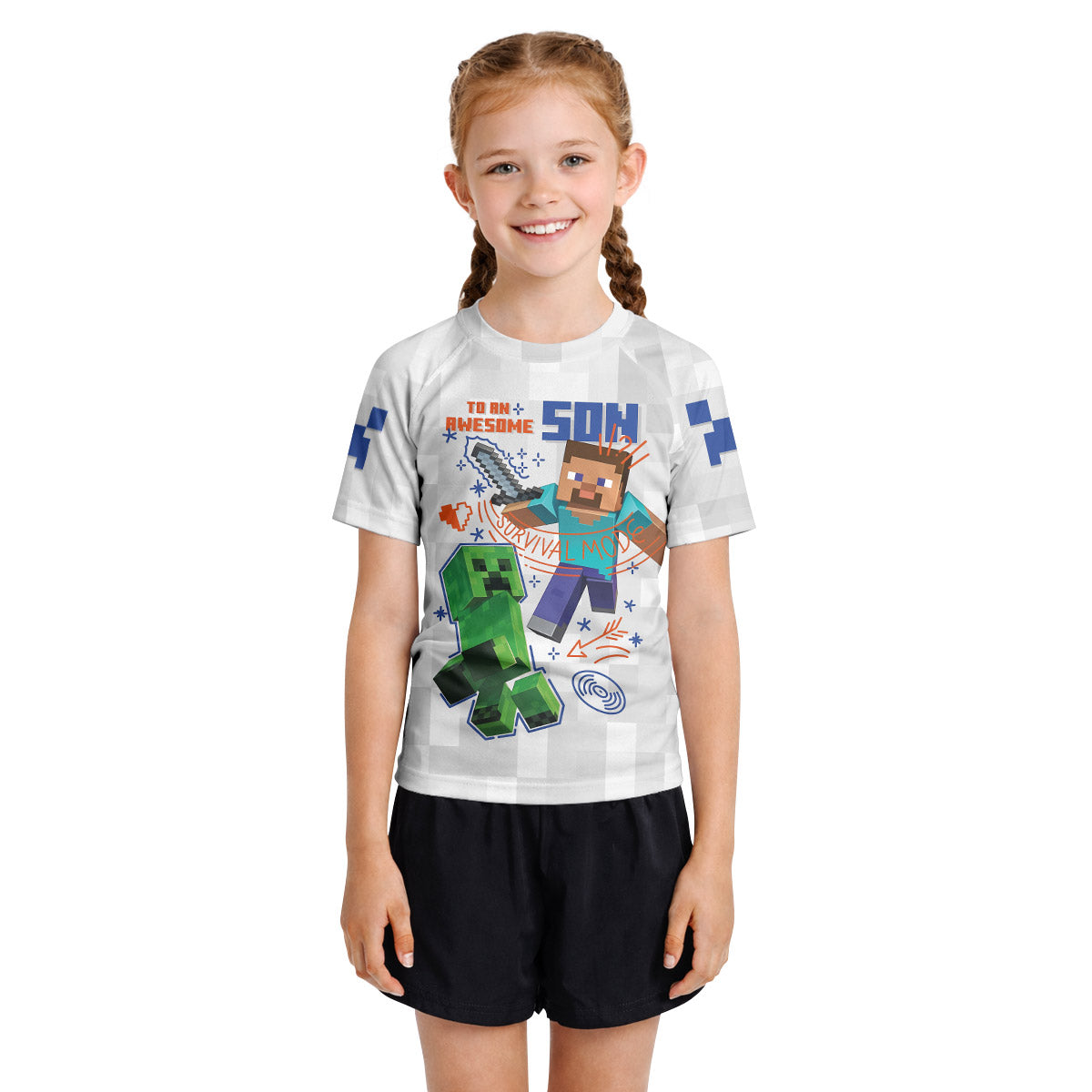 Dadcraft Happy Father's Day Kids Rash Guard