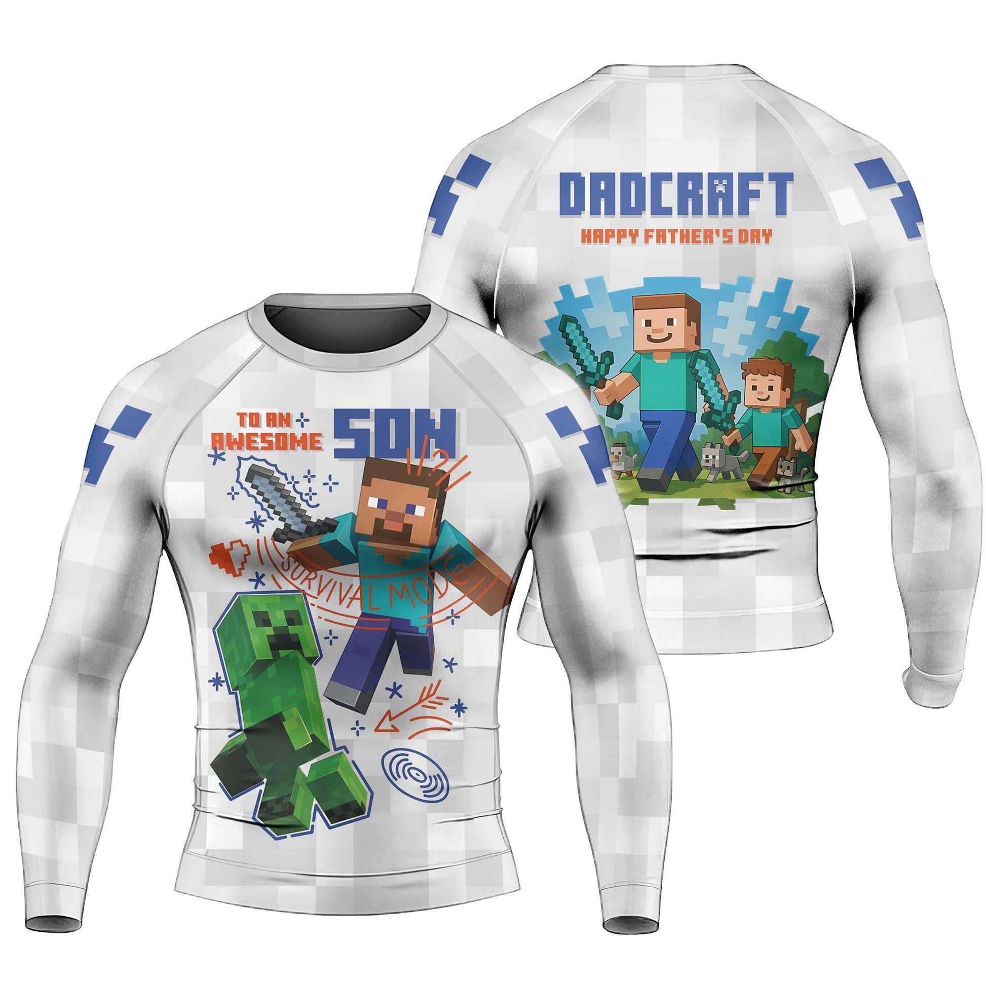 Dadcraft Happy Father's Day Rash Guard