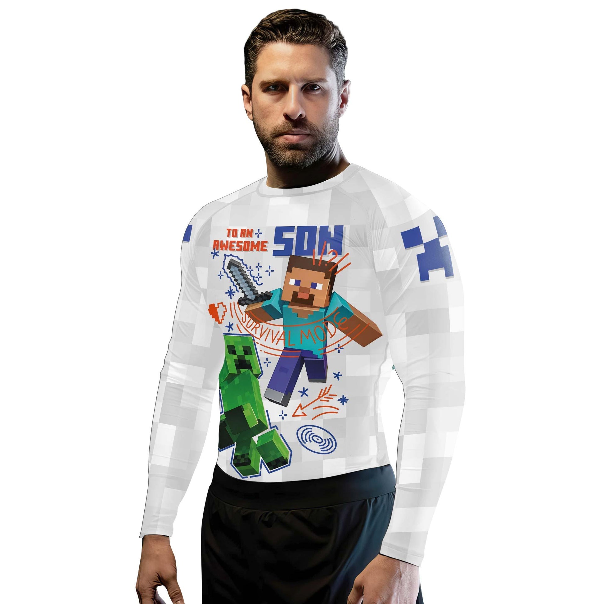 Dadcraft Happy Father's Day Rash Guard