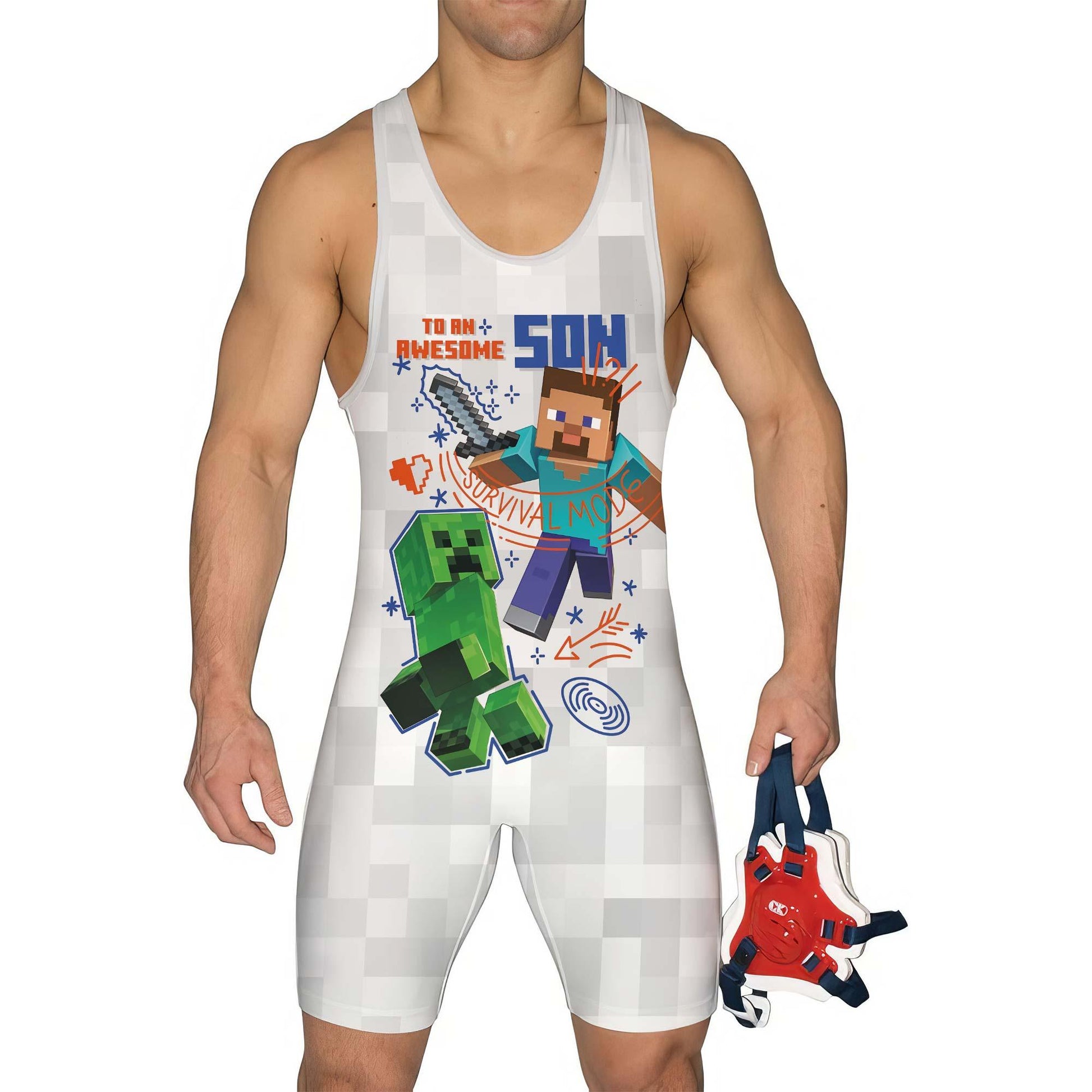 Dadcraft Happy Father's Day Wrestling Singlet