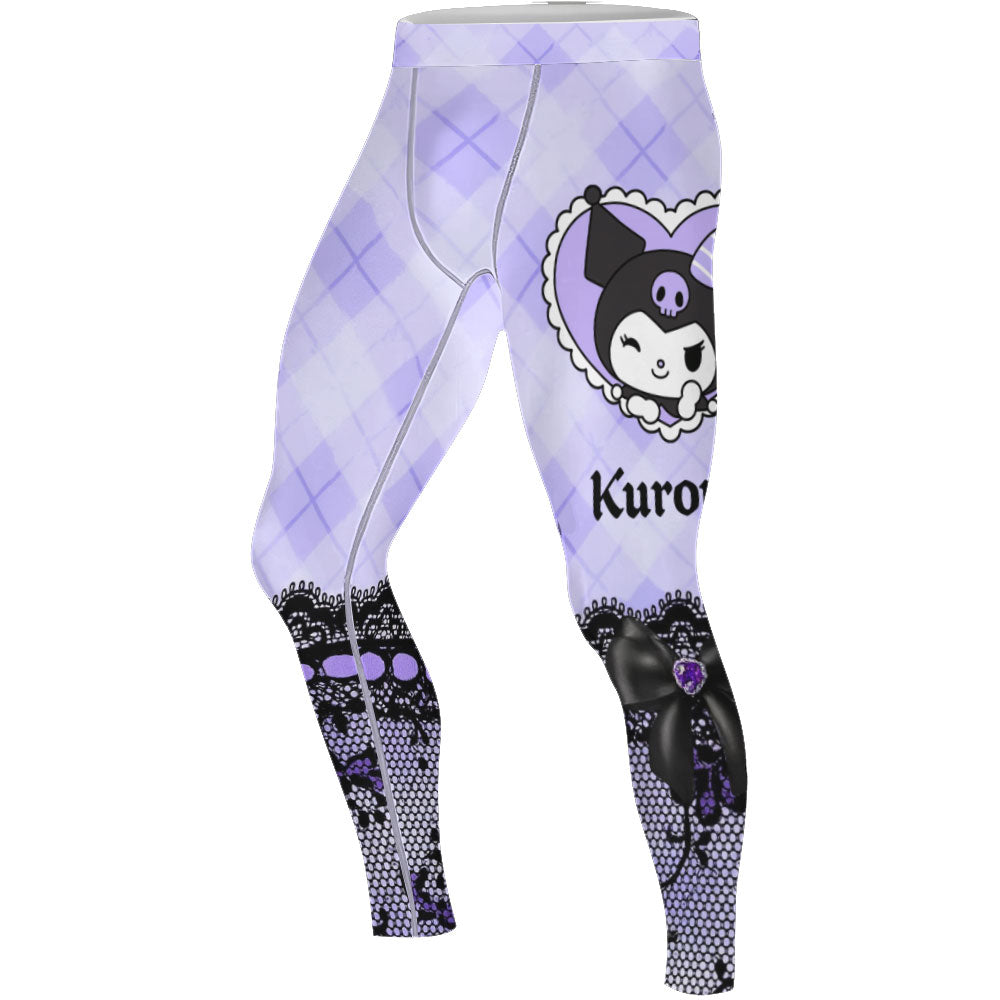 Dark Cutie Kuromi Men's Compression Leggings