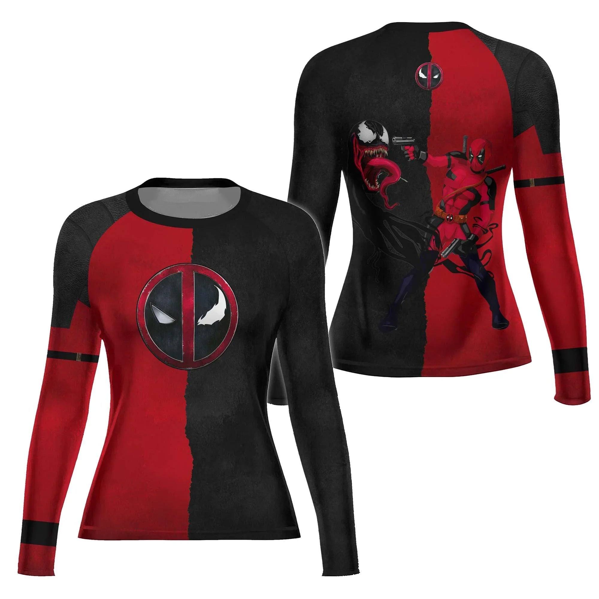 Deadpool And Venom Rash Guard | Deadpool Rash Guard | Fightwear