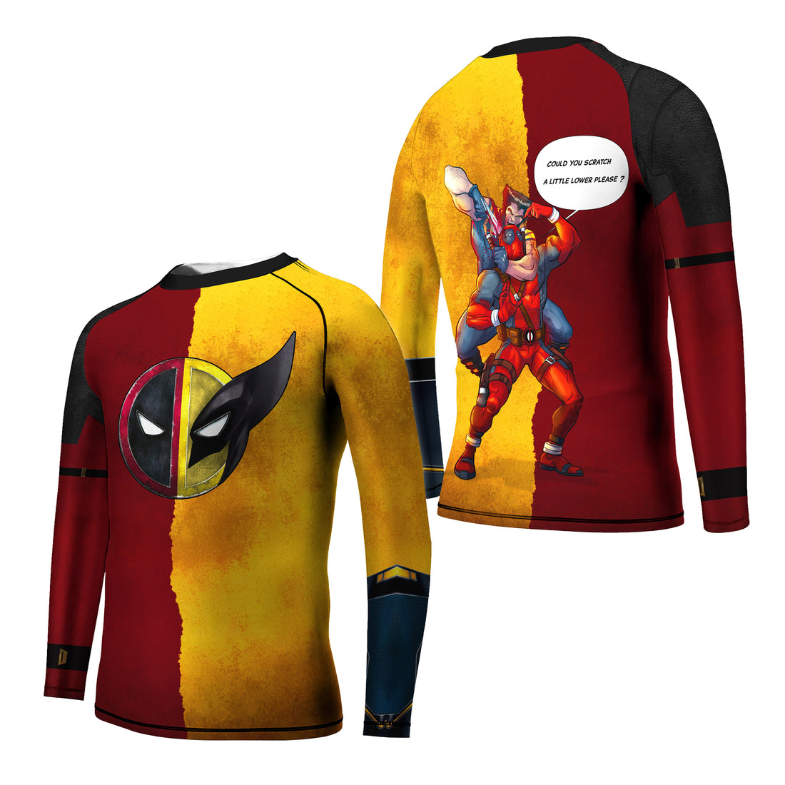 Deadpool And Wolverine Best Friend Choke Kids Rash Guard