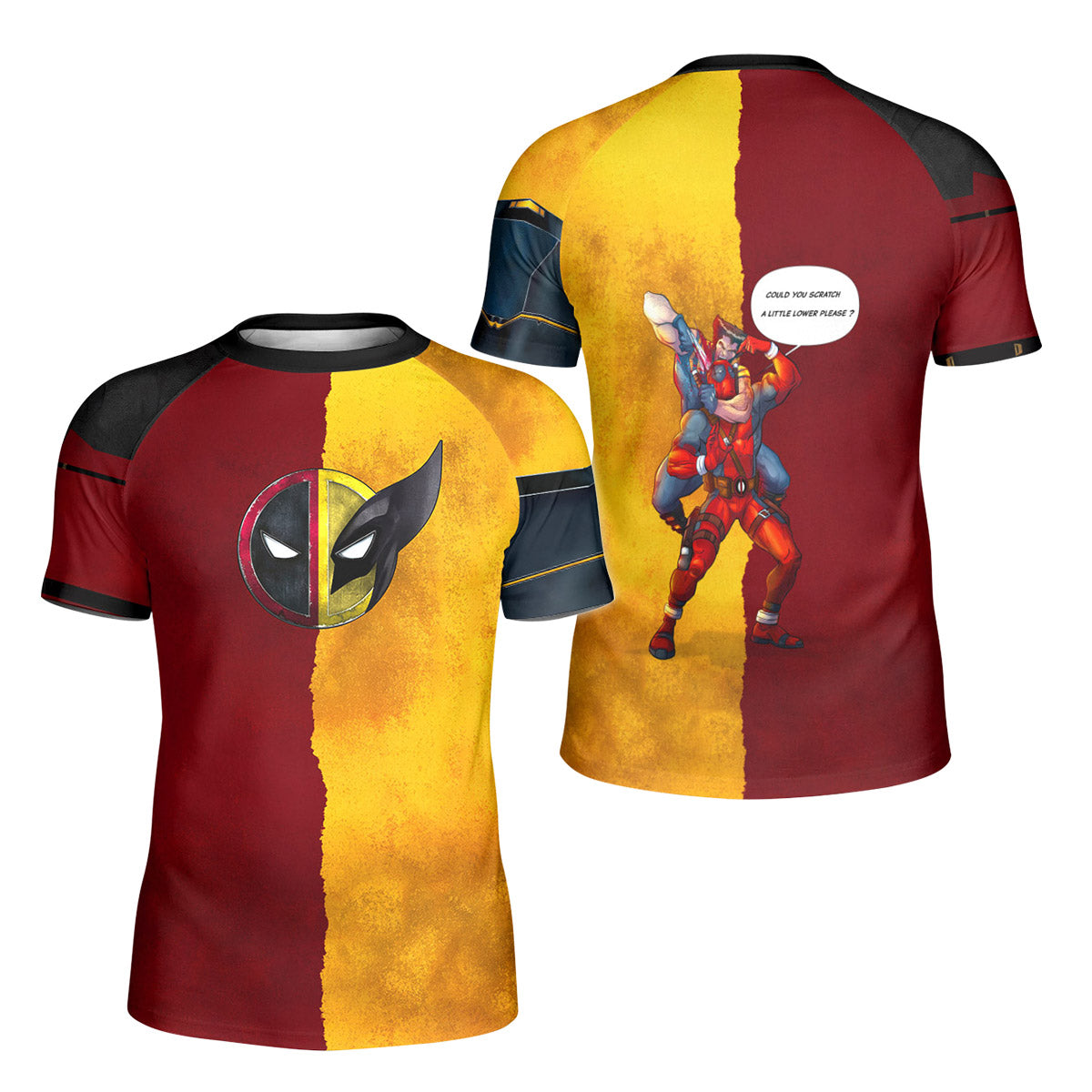Deadpool And Wolverine Best Friend Choke Kids Rash Guard