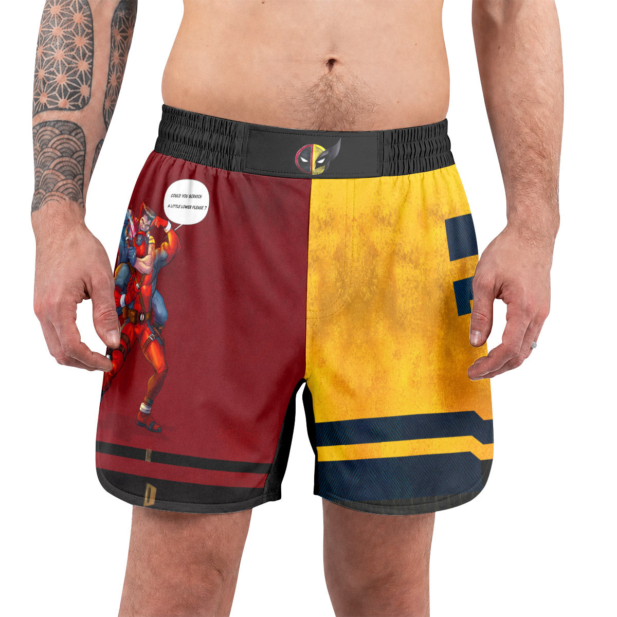 Deadpool And Wolverine Best Friend Choke Grappling Shorts