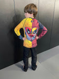 Deadpool And Wolverine Best Friend Dual Kids Rash Guard