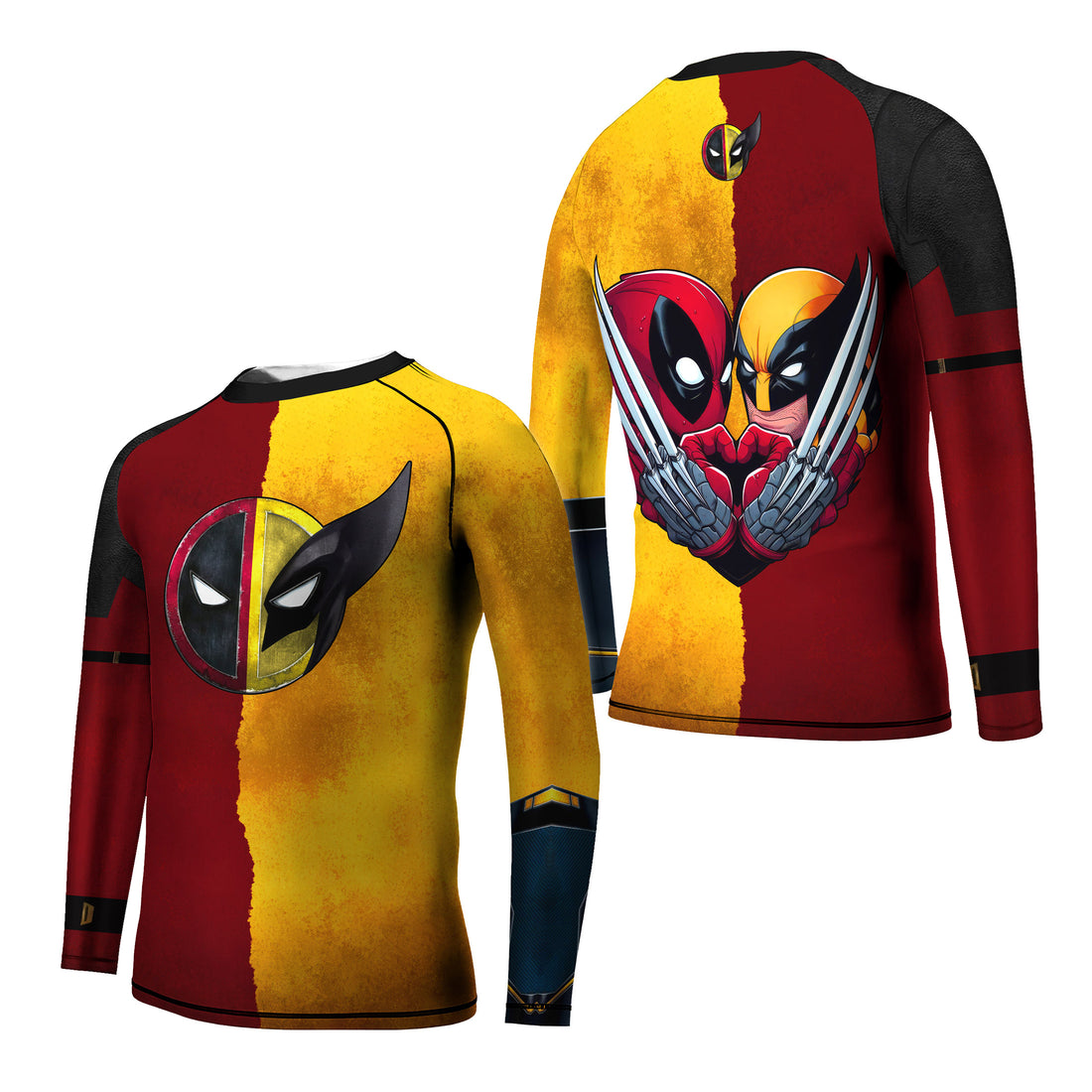 Deadpool And Wolverine Best Friend Dual Kids Rash Guard