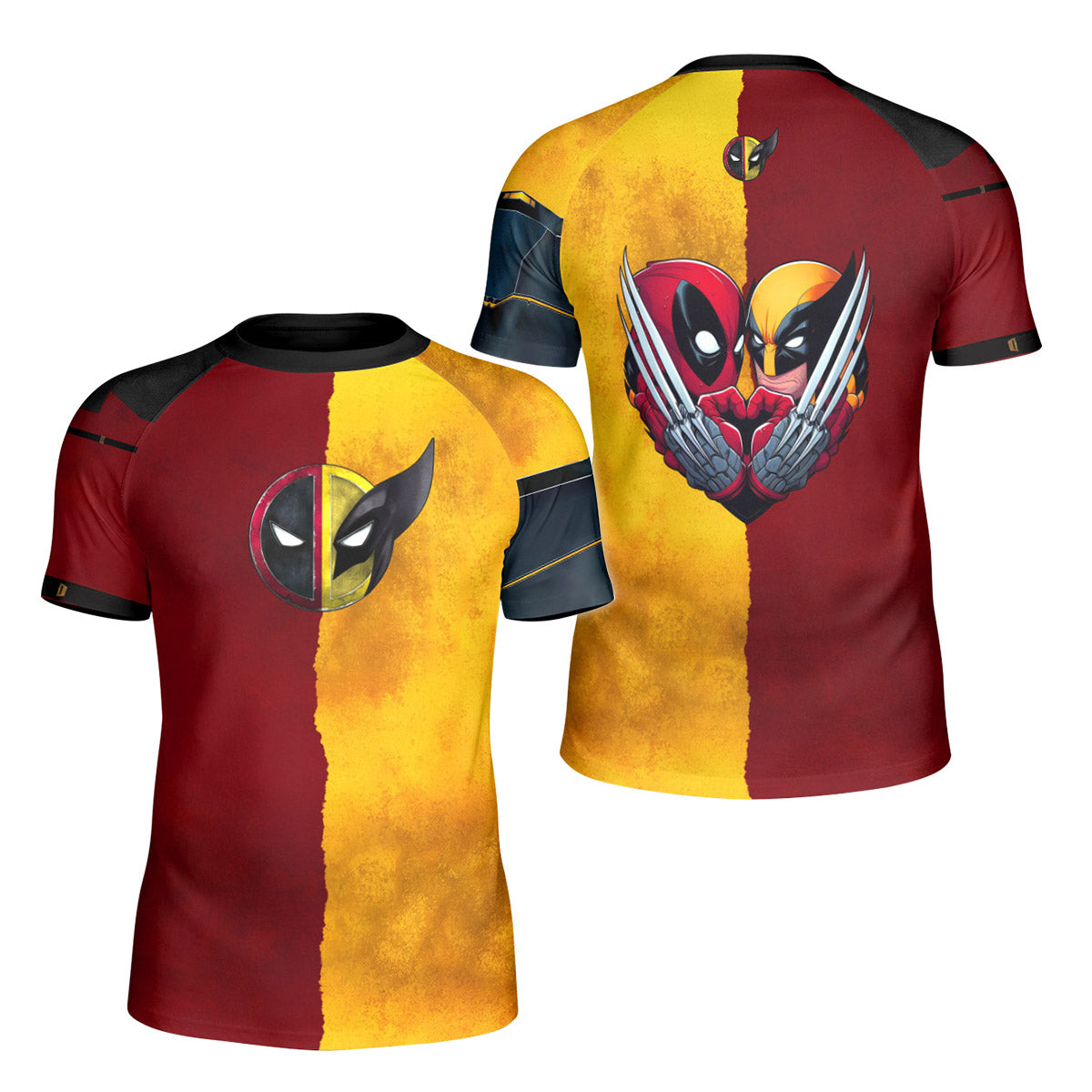Deadpool And Wolverine Best Friend Dual Kids Rash Guard