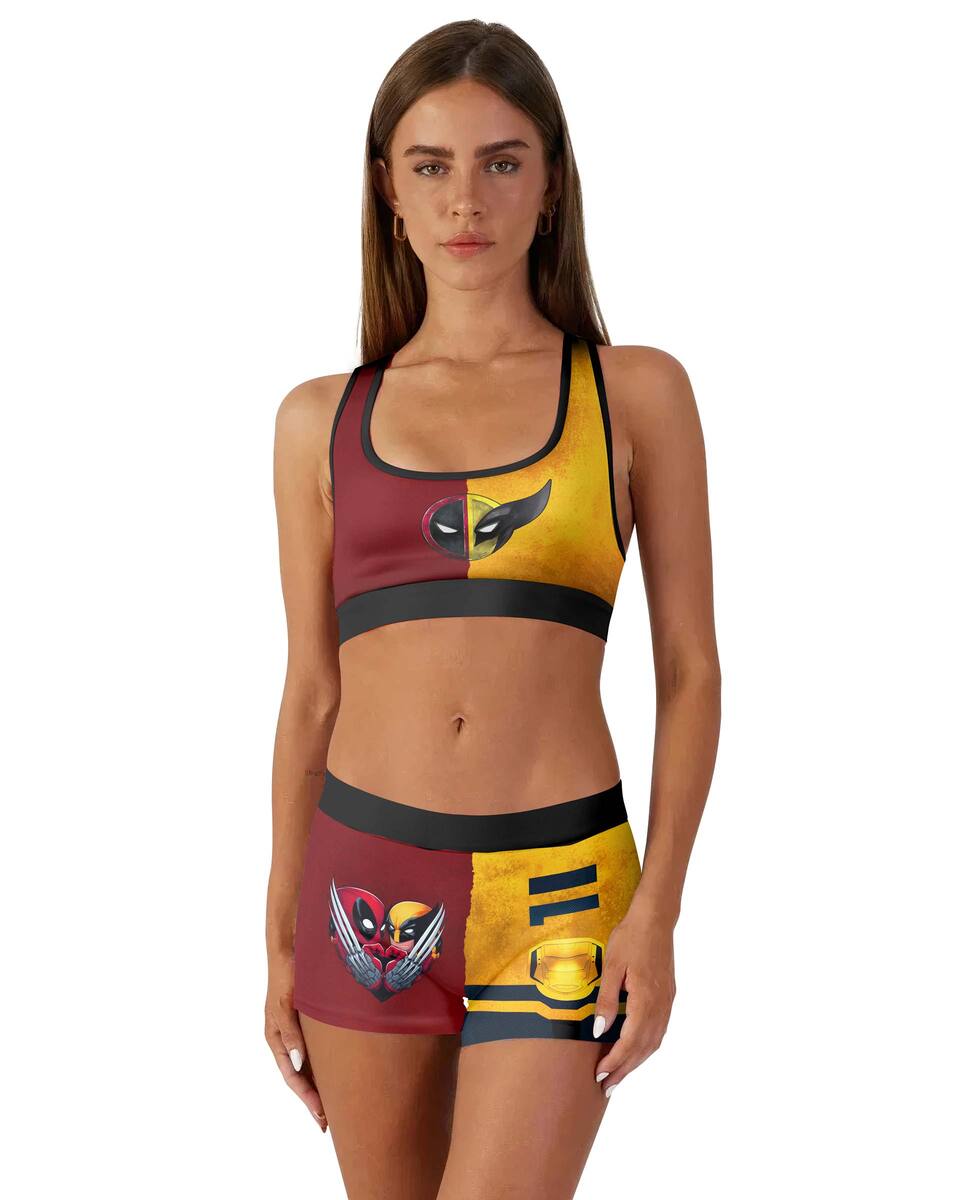 Deadpool And Wolverine Best Friend Dual Women's Workout Set